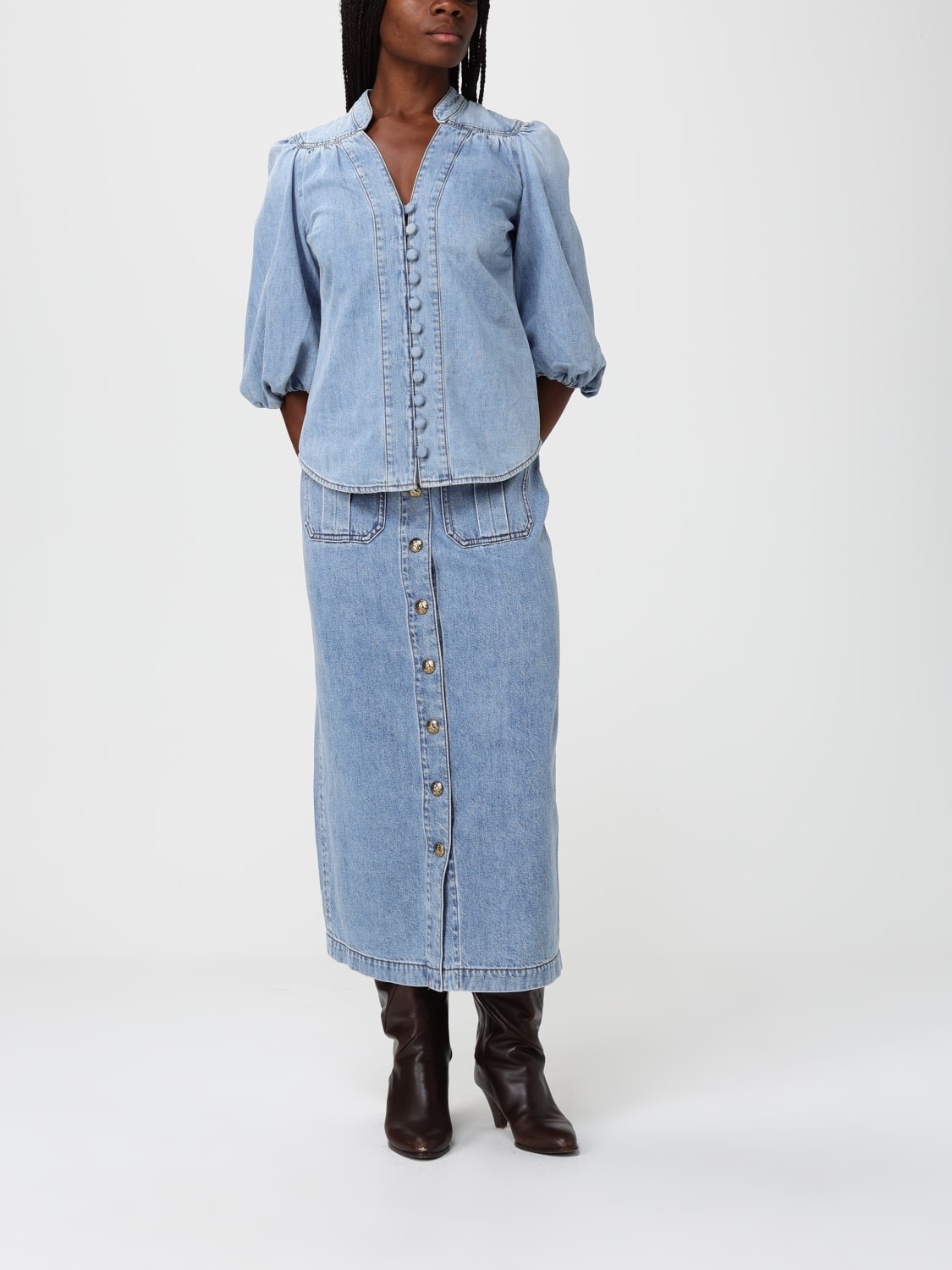 ZIMMERMANN JUPE: Jupe femme Zimmermann, Bleu - Img 2