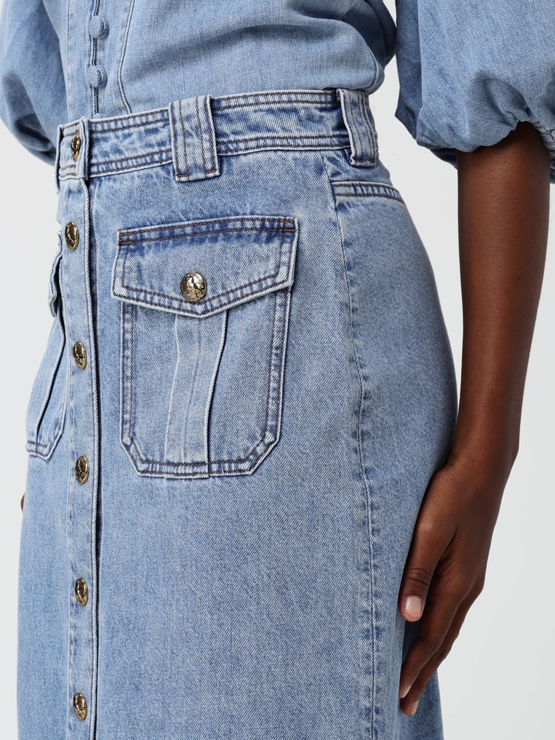 ZIMMERMANN JUPE: Jupe femme Zimmermann, Bleu - Img 4