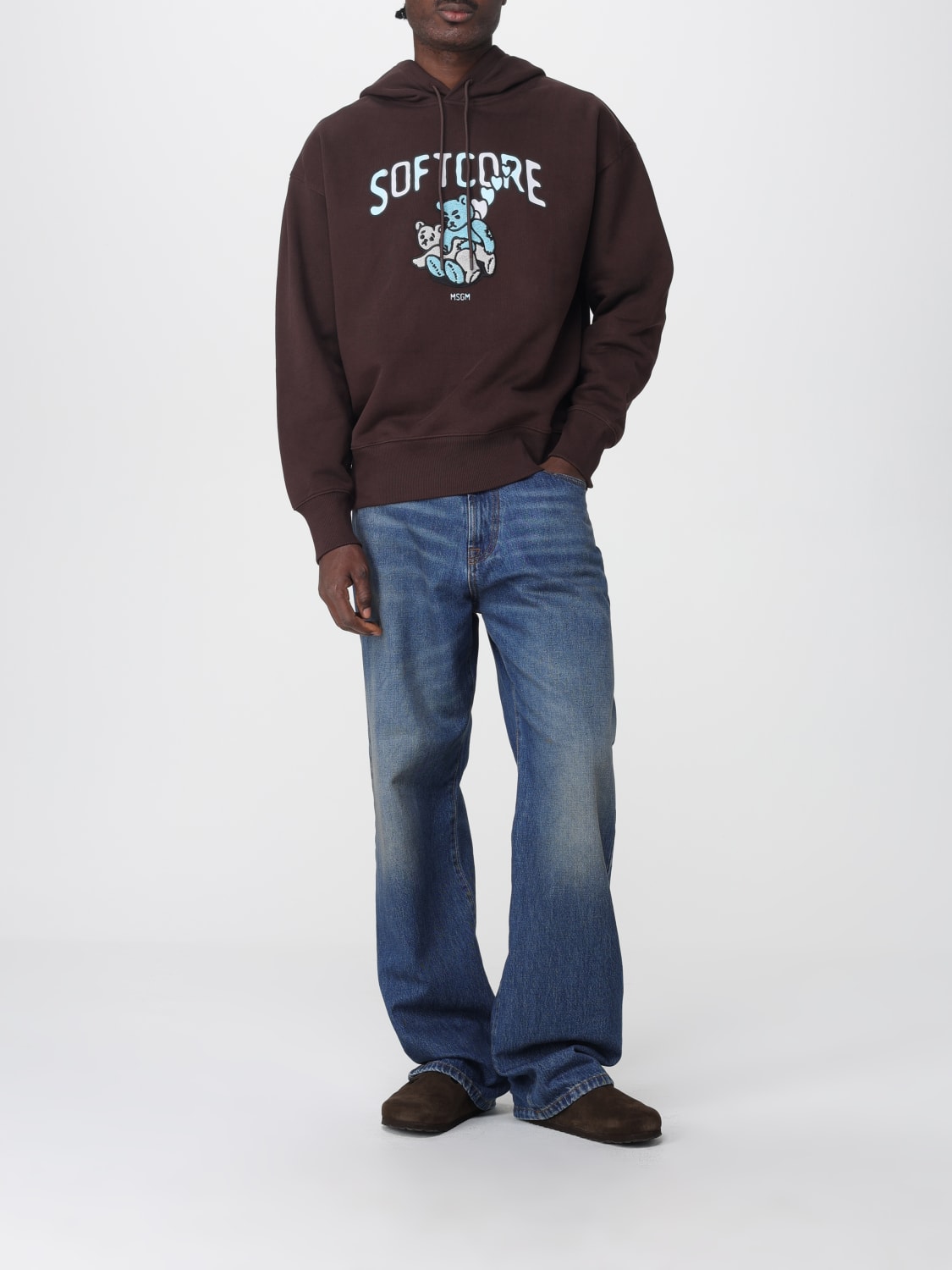 MSGM SWEATSHIRT: Pullover herren MSGM, Braun - Img 2