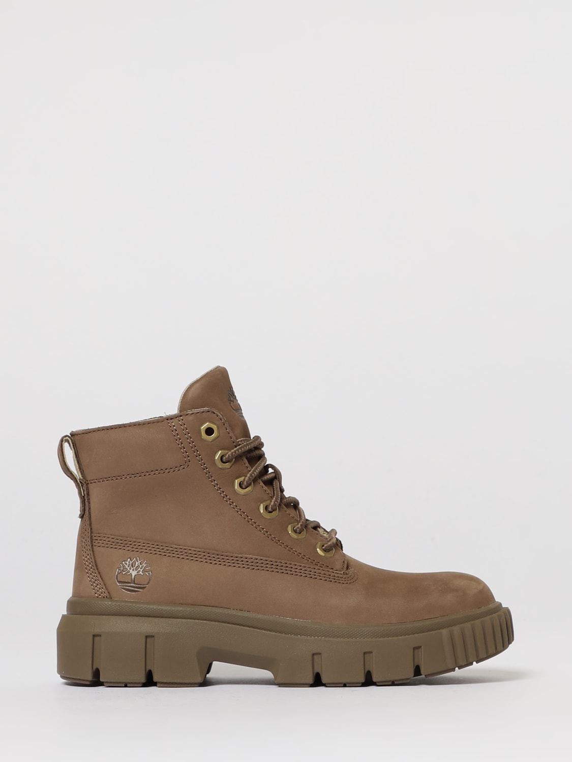 TIMBERLAND BOOTS: Flat ankle boot woman Timberland, Brown - Img 1