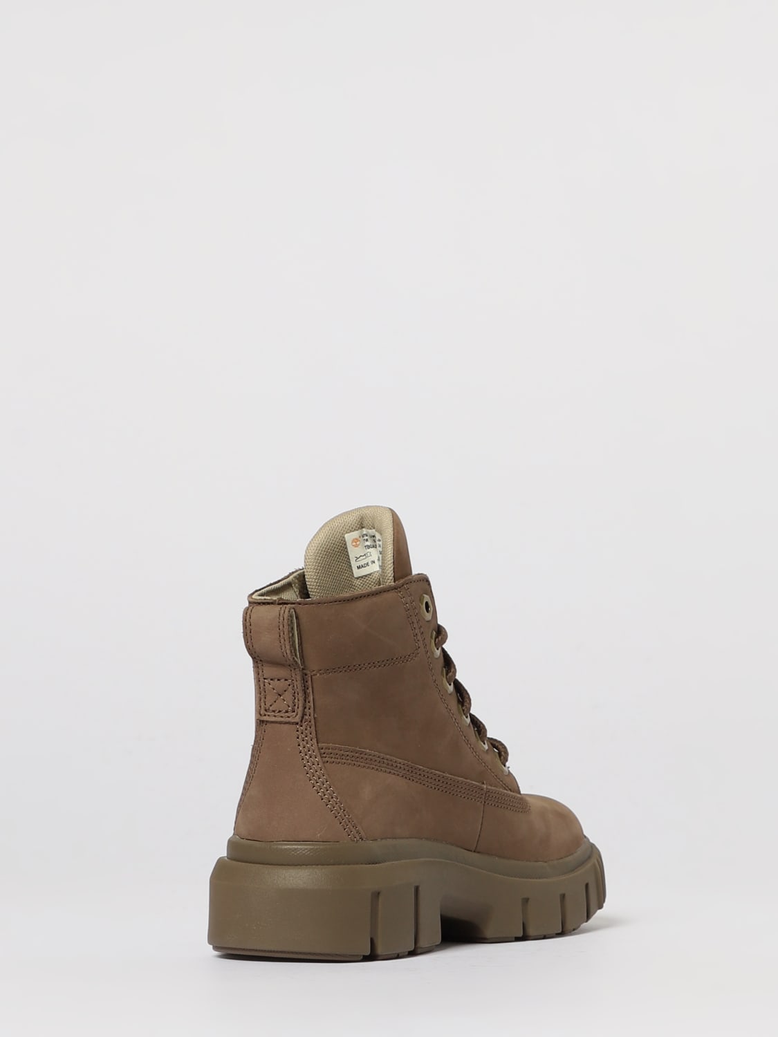 TIMBERLAND BOOTS: Flat ankle boot woman Timberland, Brown - Img 3