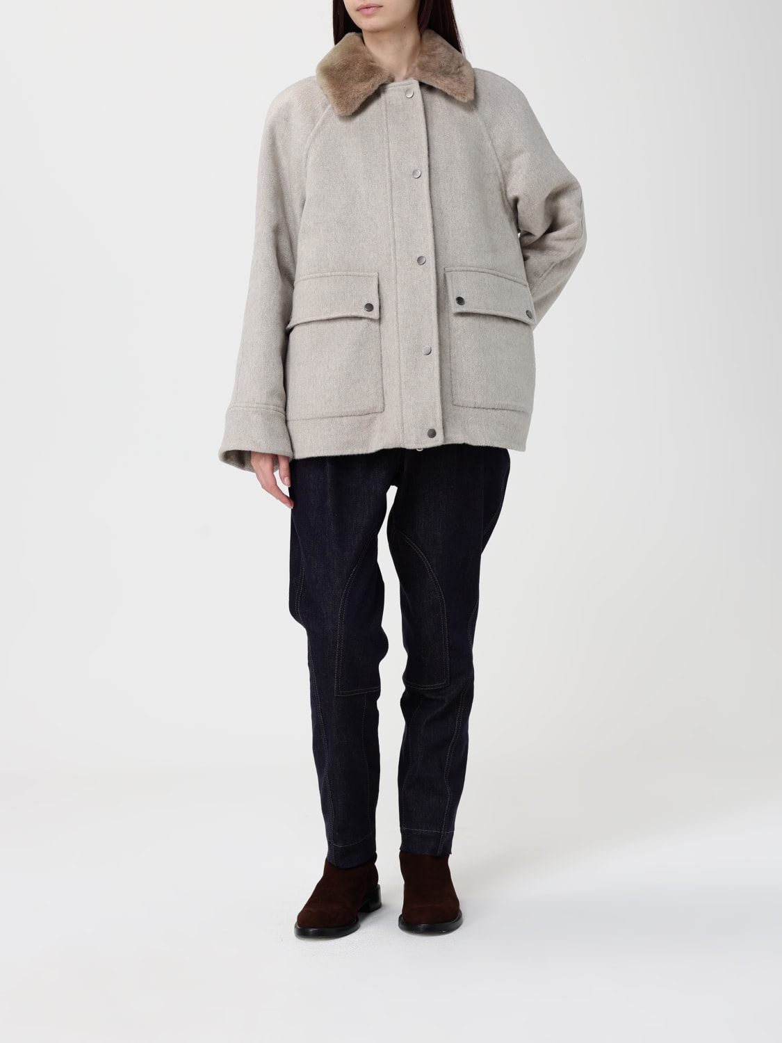 BRUNELLO CUCINELLI JACKET: Jacket woman Brunello Cucinelli, Beige - Img 2