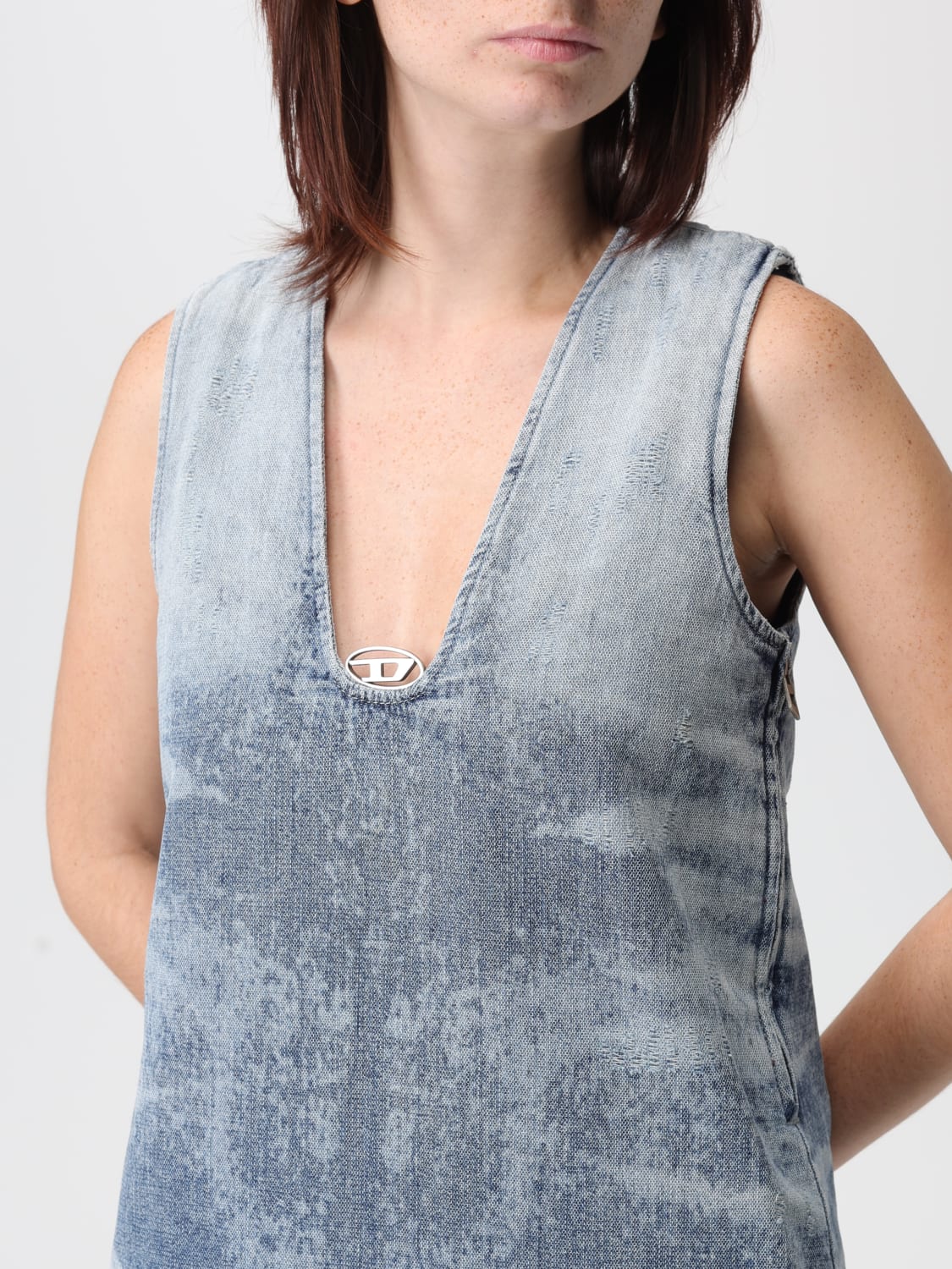 DIESEL DRESS: Dress woman Diesel, Blue - Img 3