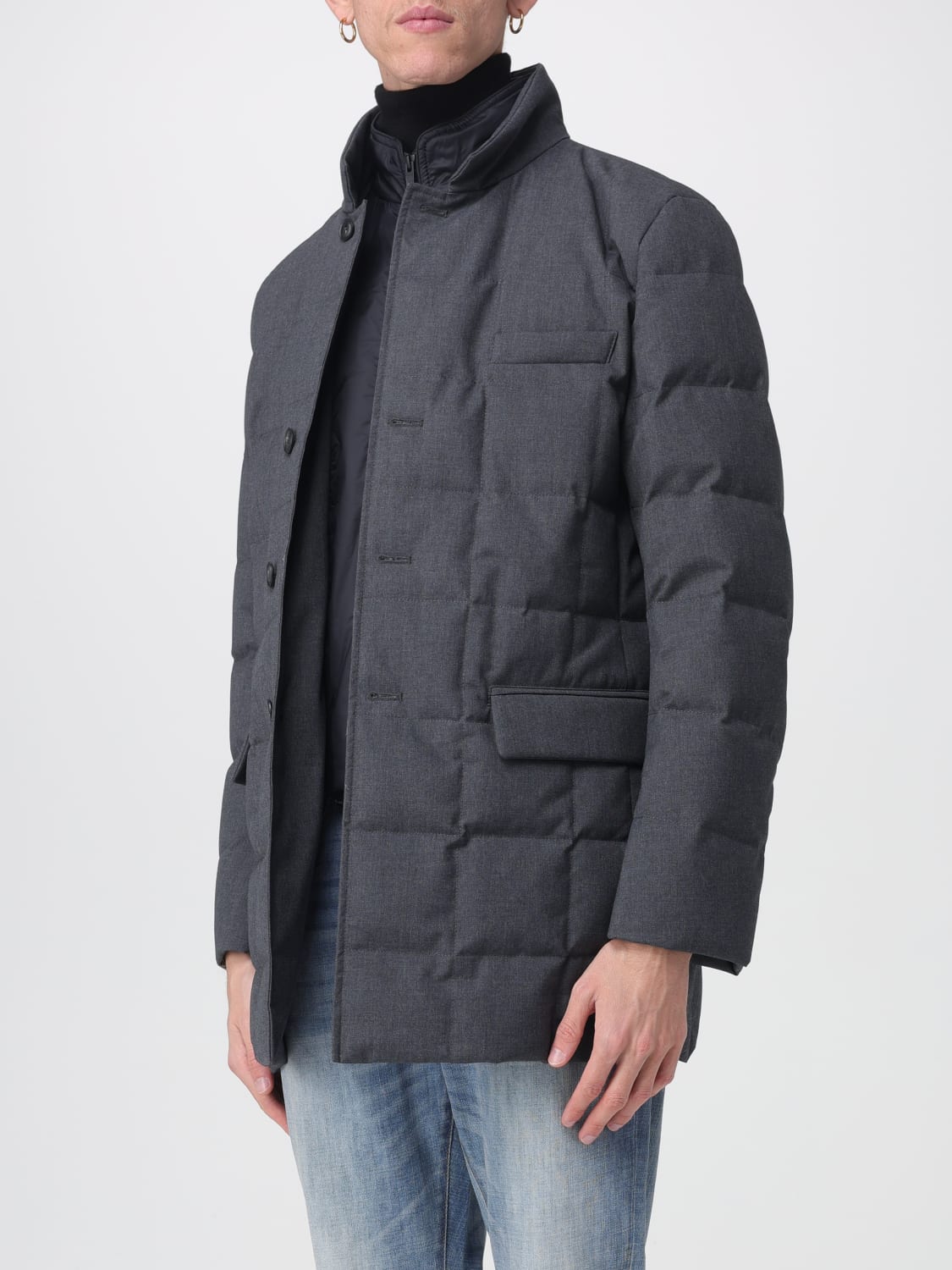 FAY GIACCA: Giubbotto reversibile Fay in nylon trapuntato , Grigio - Img 3