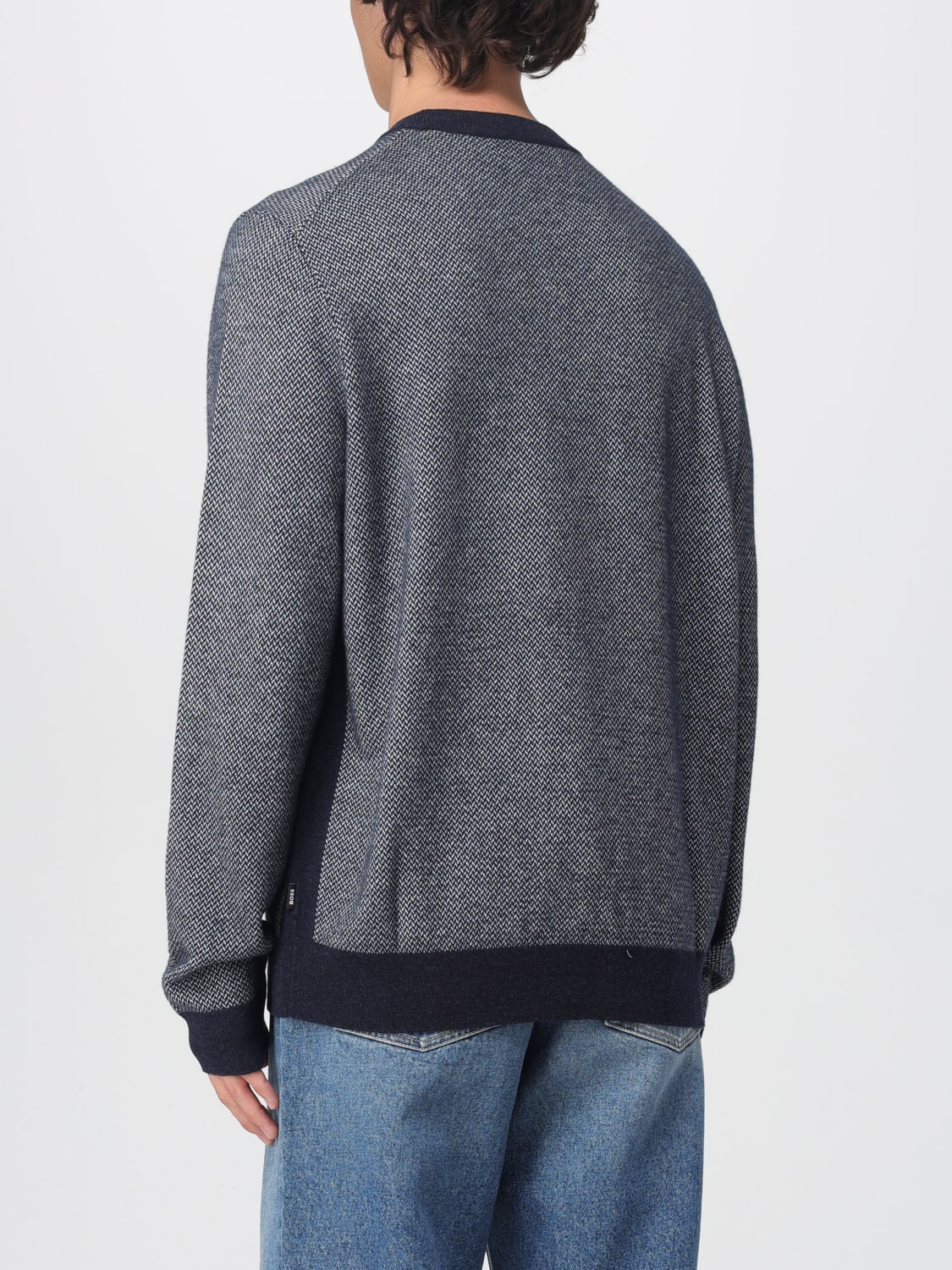 BOSS JERSEY: Jersey hombre Boss, Azul Oscuro - Img 2