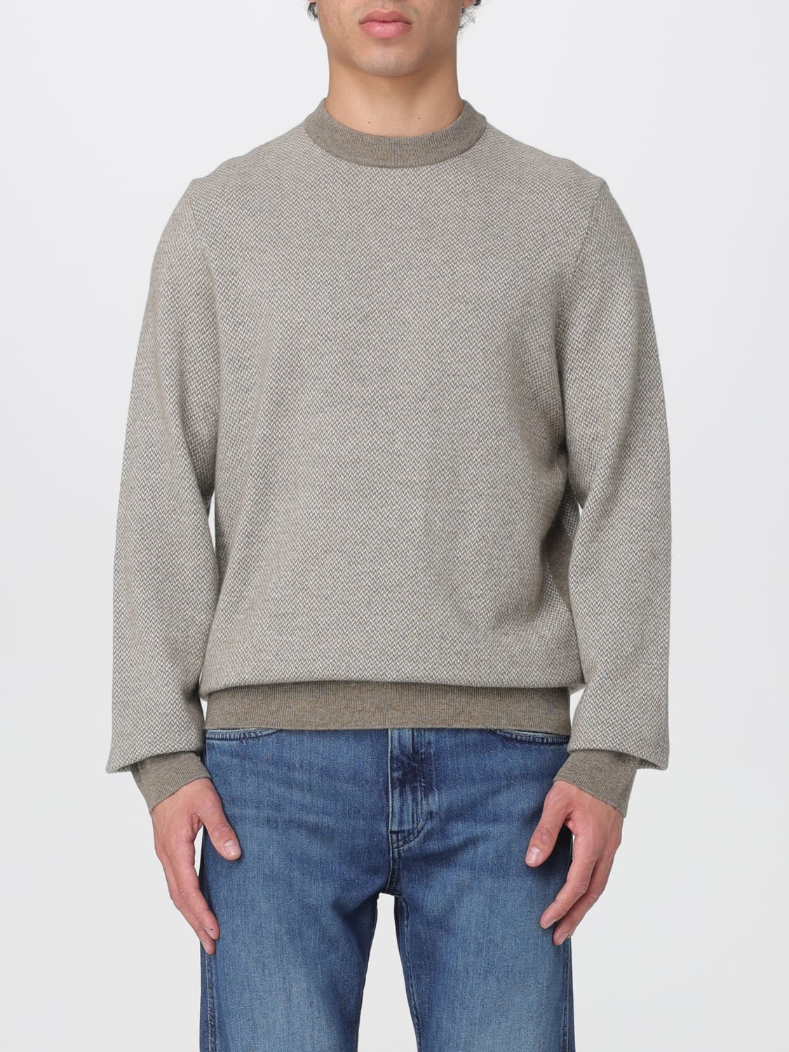 BOSS SWEATER: Sweater men Boss, Brown - Img 1