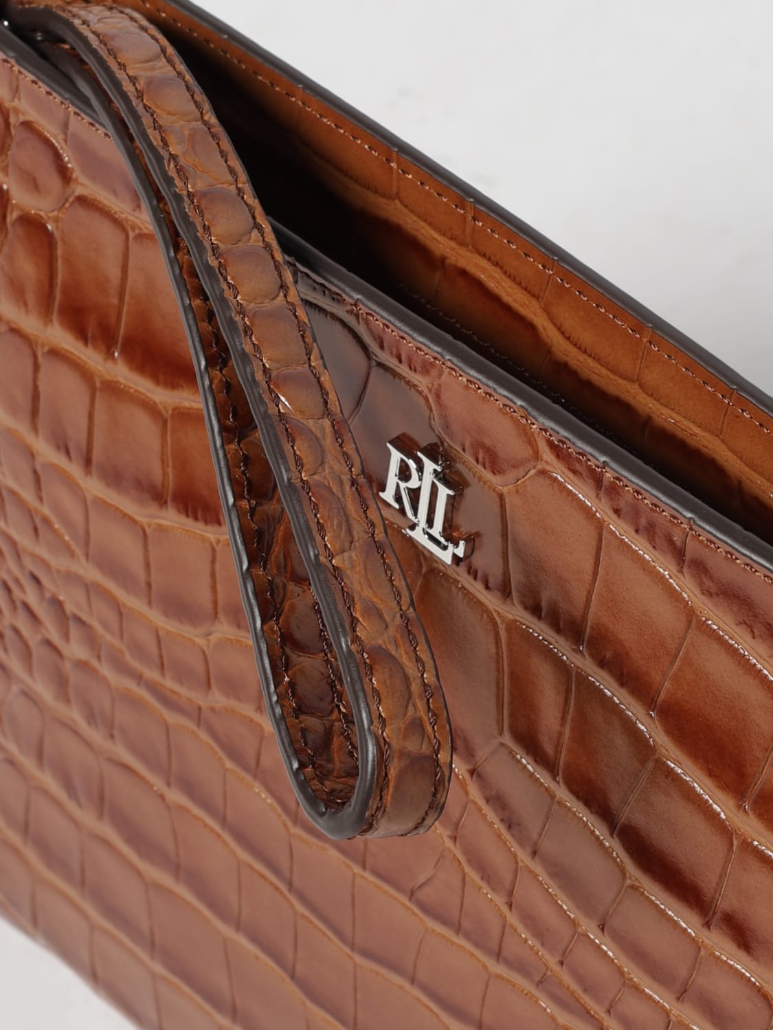 LAUREN RALPH LAUREN CLUTCH: Bolso de hombro mujer Lauren Ralph Lauren, Tabaco - Img 3