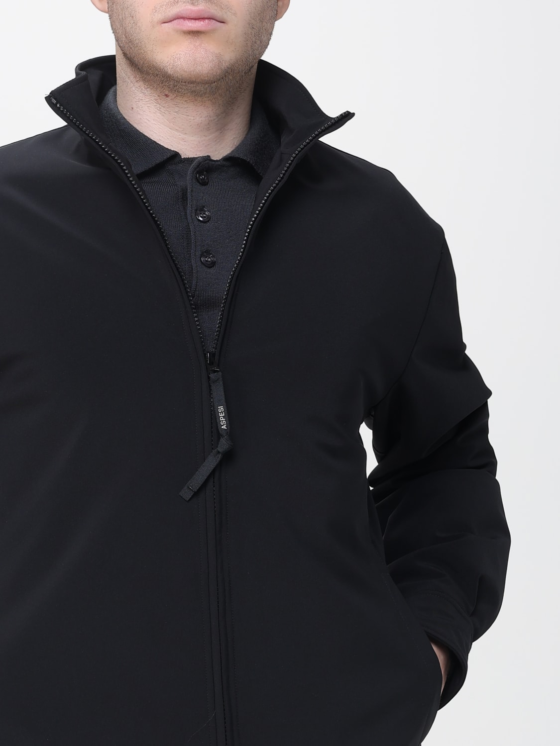 ASPESI MANTEL: Mantel herren Aspesi, Schwarz - Img 4