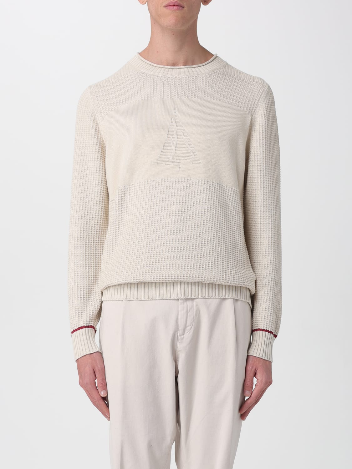 BRUNELLO CUCINELLI SWEATER: Brunello Cucinelli men's sweater, Beige - Img 1