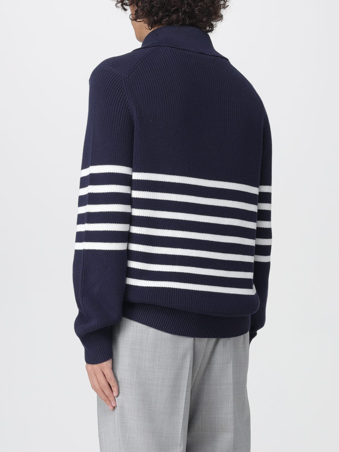 BRUNELLO CUCINELLI SWEATER: Brunello Cucinelli men's half-zip sweater, Blue - Img 3
