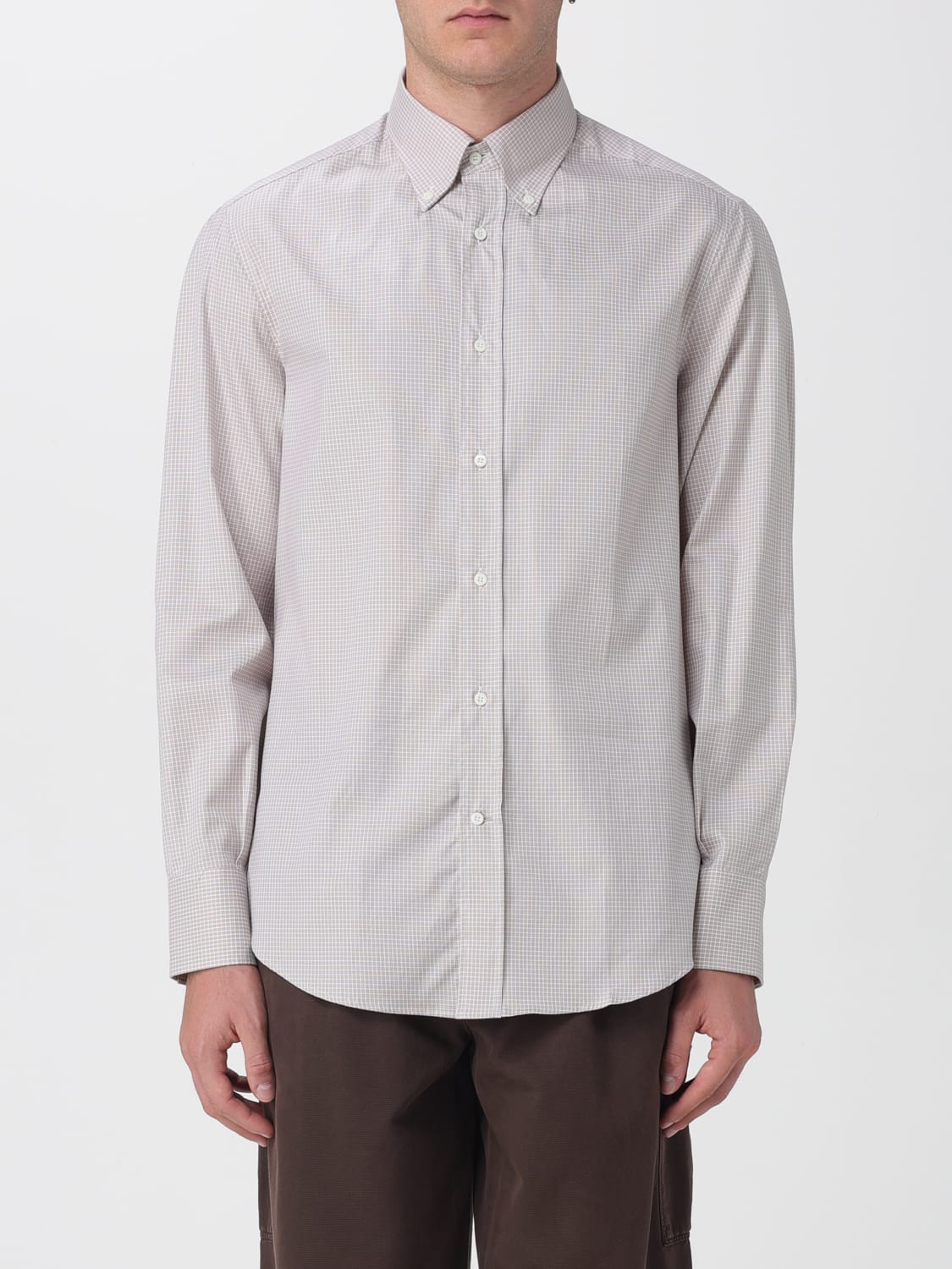 BRUNELLO CUCINELLI SHIRT: Shirt men Brunello Cucinelli, Beige - Img 1