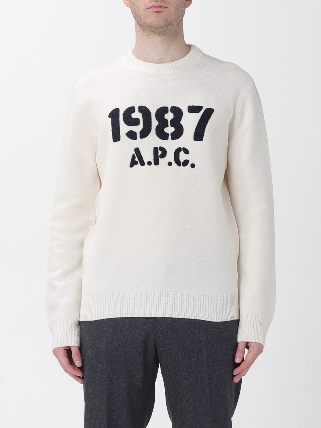 A.P.C. SWEATER: Sweater men A.P.C., Ecru - Img 1