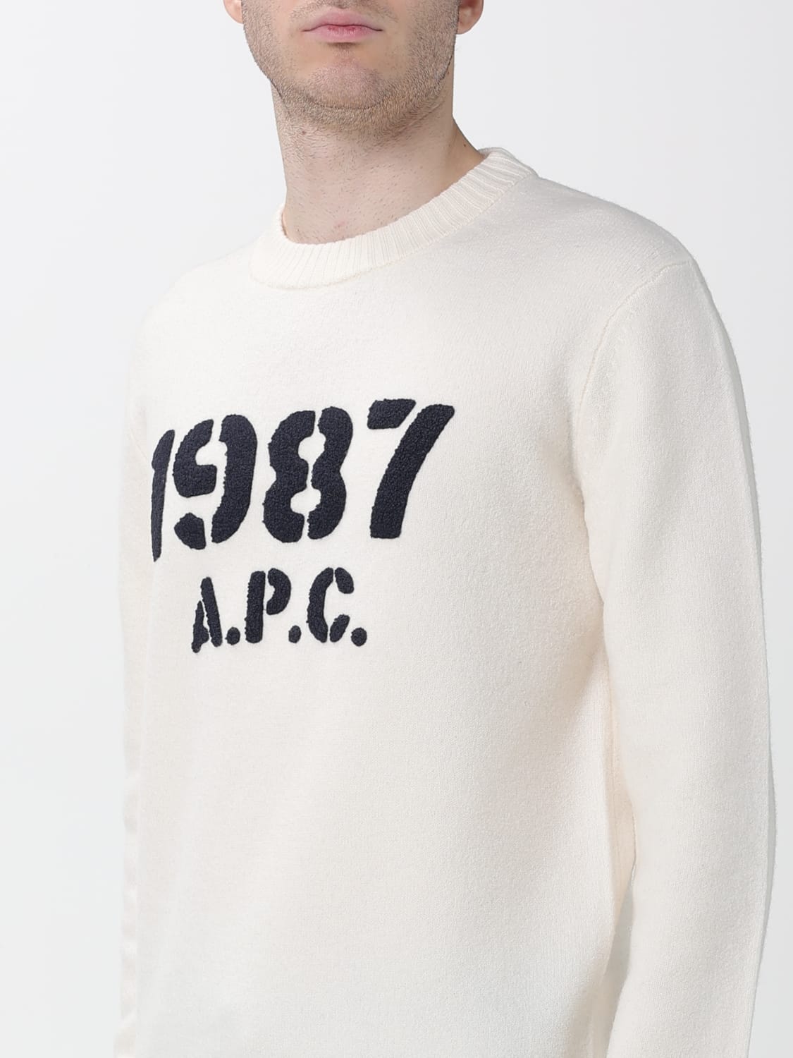 A.P.C. SWEATER: Sweater men A.P.C., Ecru - Img 4