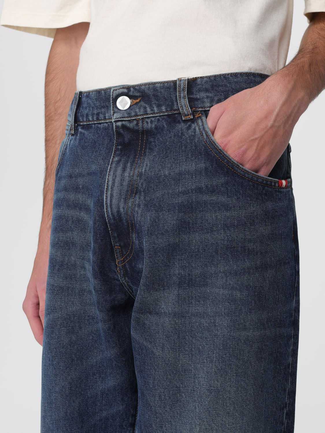 AMISH JEANS: Pants men Amish, Blue - Img 3