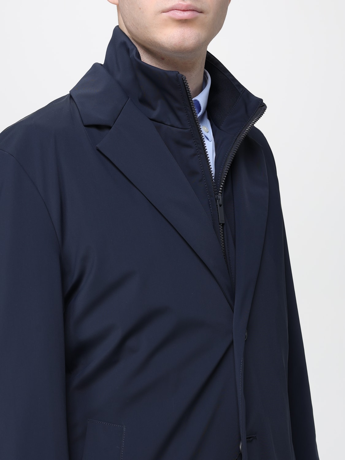 BOSS JACKET: Coat men Boss, Blue - Img 4
