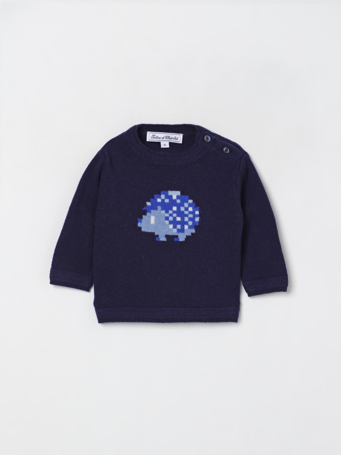 TARTINE ET CHOCOLAT SWEATER: Sweater kids Tartine Et Chocolat, Blue - Img 1