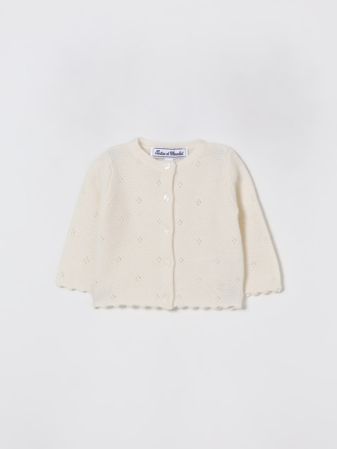 TARTINE ET CHOCOLAT SWEATER: Sweater kids Tartine Et Chocolat, White - Img 1