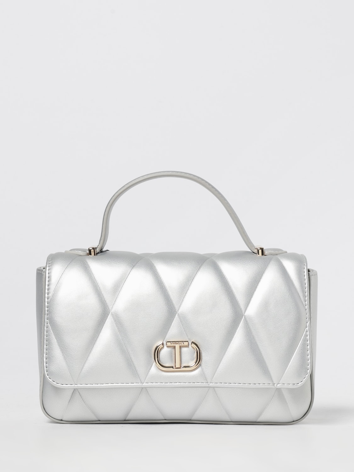 TWINSET BOLSO DE MANO: Bolso de hombro mujer Twinset, Plata - Img 1