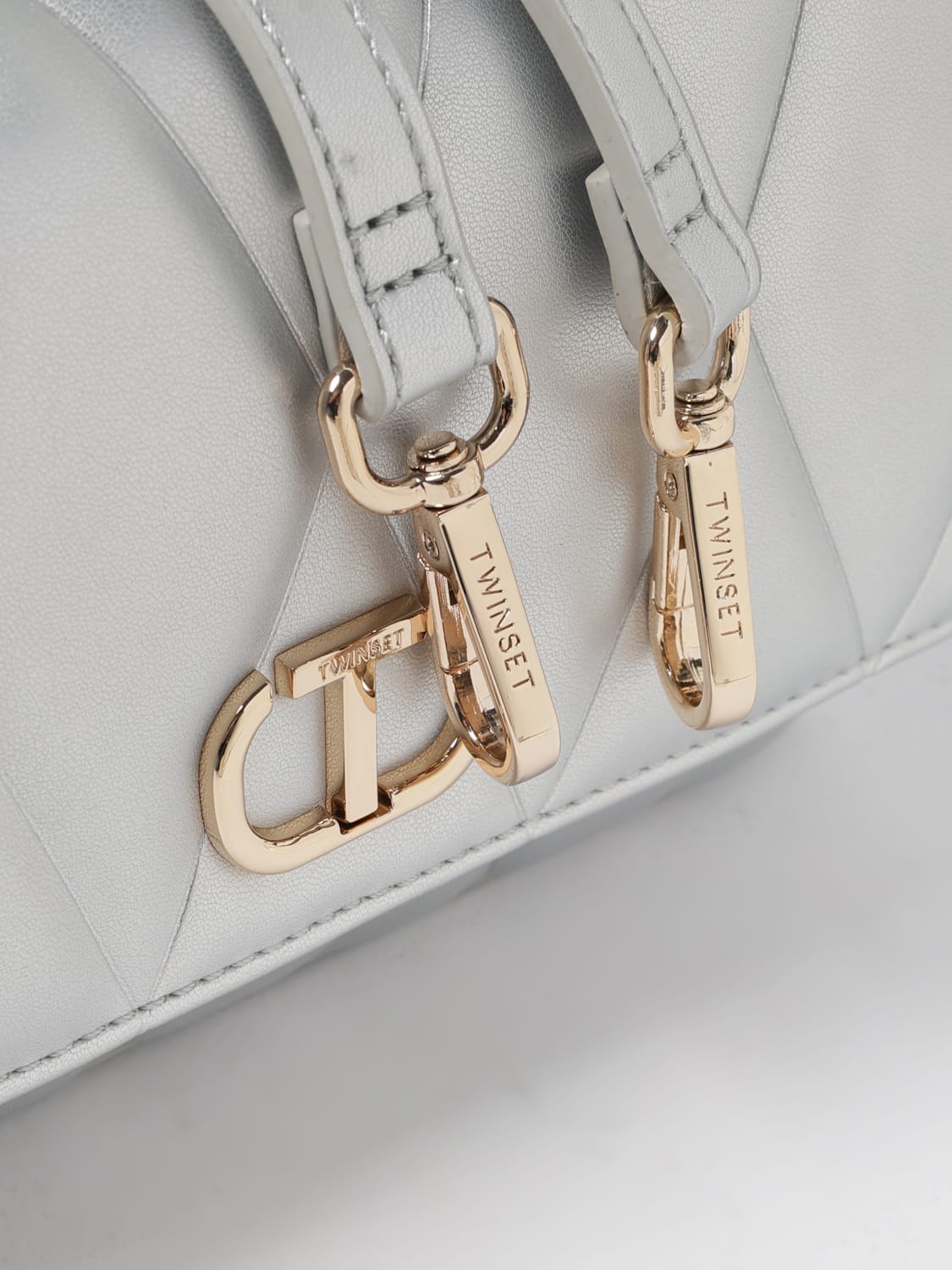 TWINSET BOLSO DE MANO: Bolso de hombro mujer Twinset, Plata - Img 3