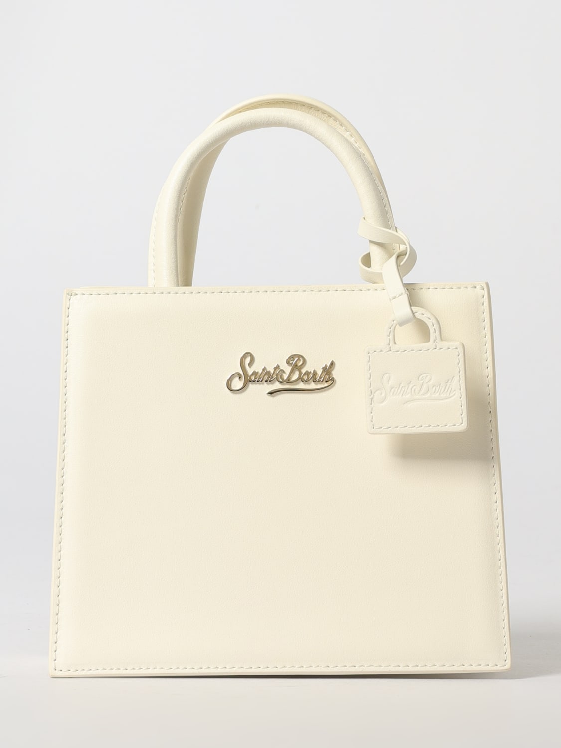 MC2 SAINT BARTH BORSA MINI: Borsa Mc2 Saint Barth in pelle , Bianco - Img 1
