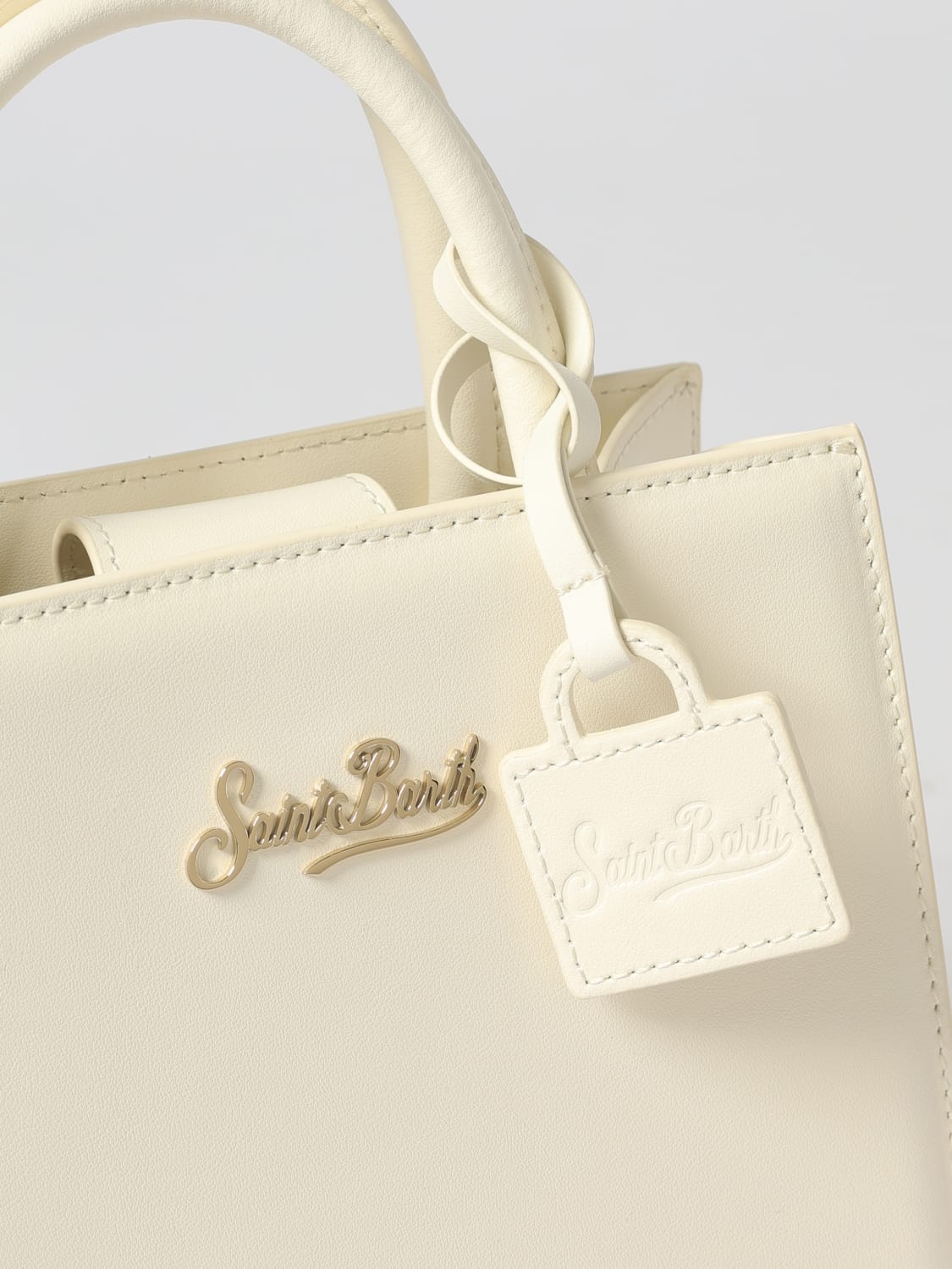 MC2 SAINT BARTH BORSA MINI: Borsa Mc2 Saint Barth in pelle , Bianco - Img 3