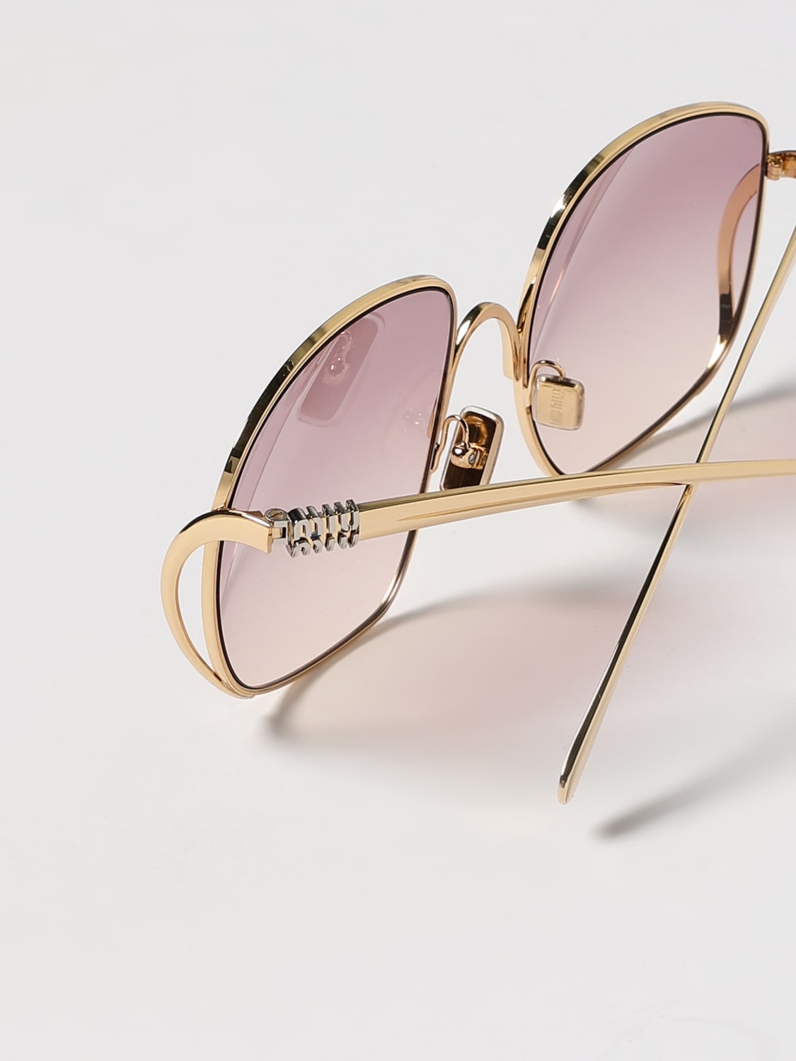 MIU MIU SUNGLASSES: Sunglasses woman Miu Miu, Gold - Img 4