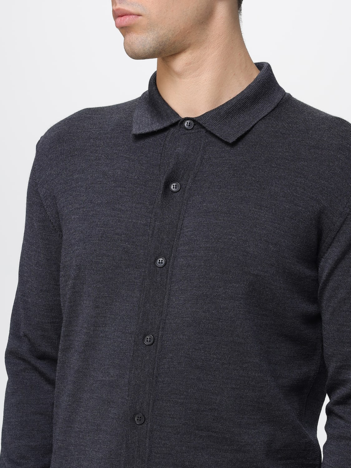 ROBERTO COLLINA CAMICIA: Camicia Roberto Collina in maglia , Antracite - Img 3