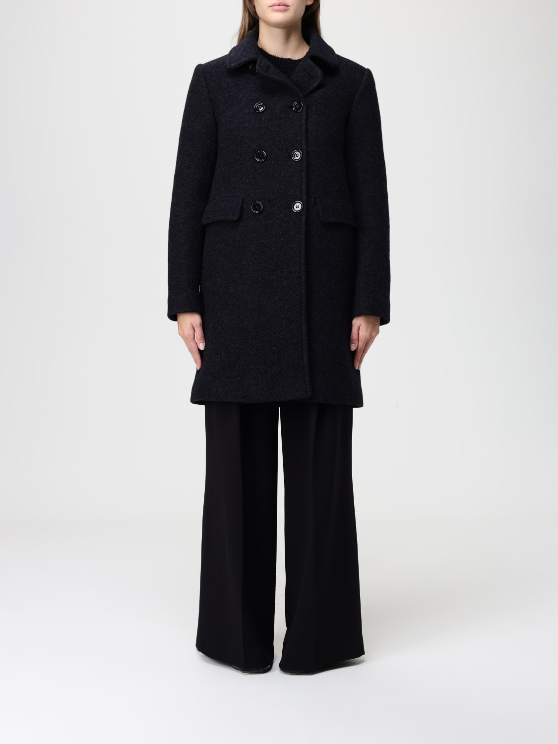 ASPESI MANTEL: Mantel damen Aspesi, Blau - Img 1