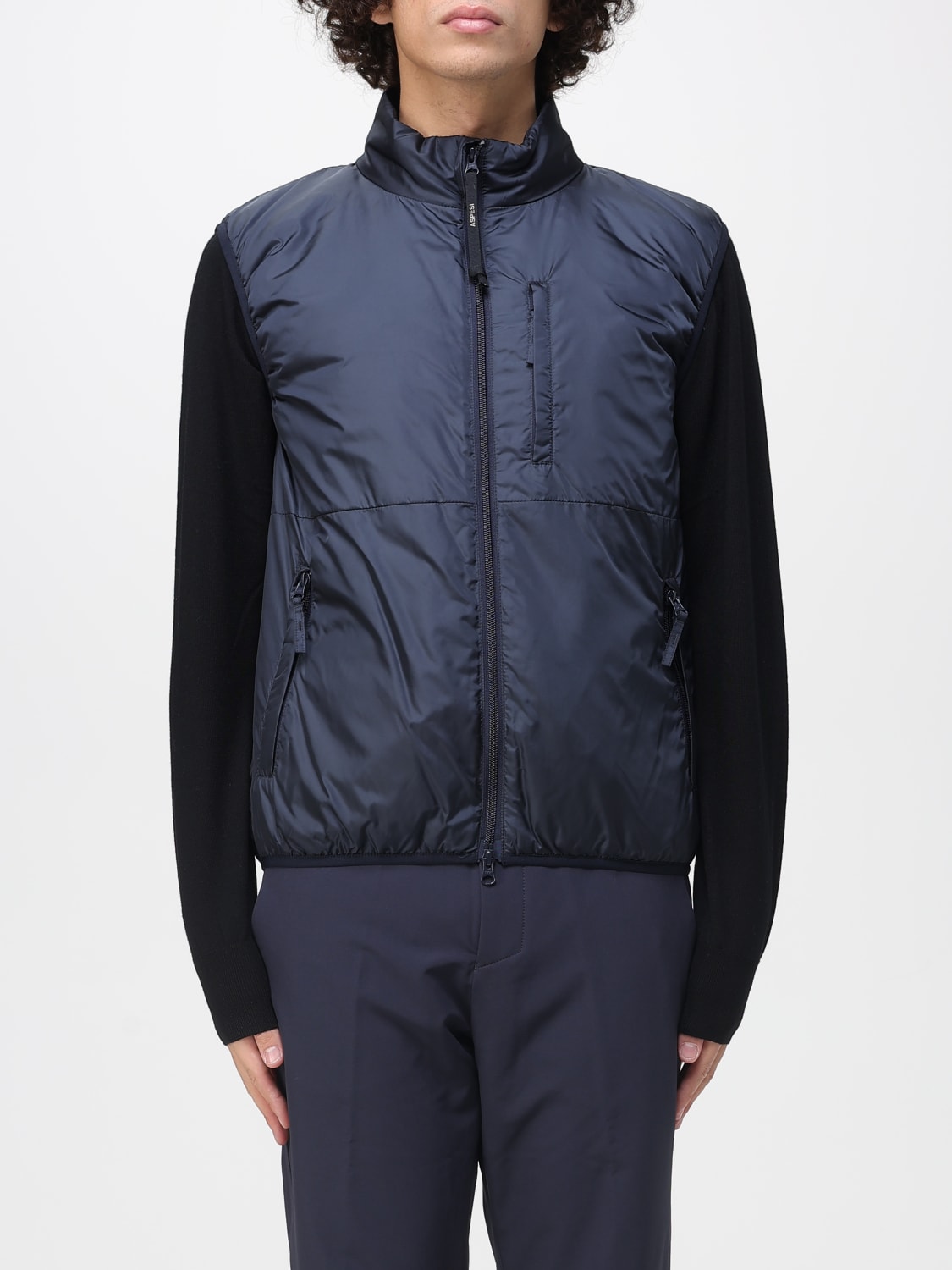 ASPESI SUIT VEST: Coat men Aspesi, Blue - Img 1