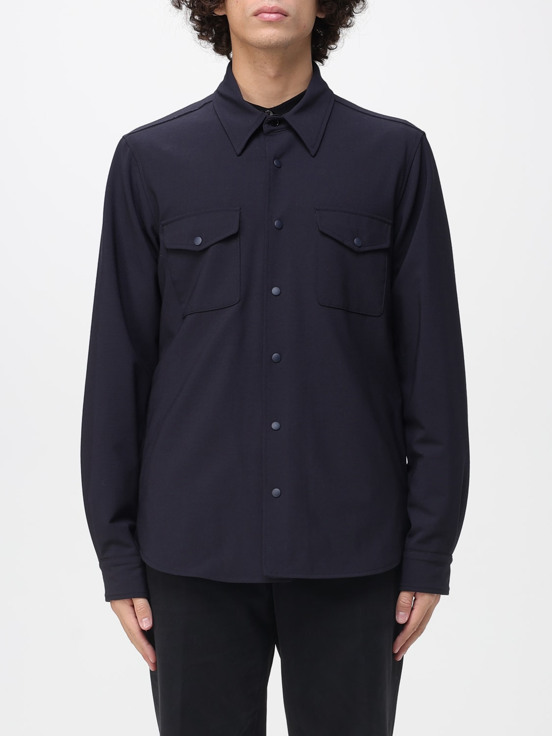 ASPESI JACKE: Hemd herren Aspesi, Blau - Img 1