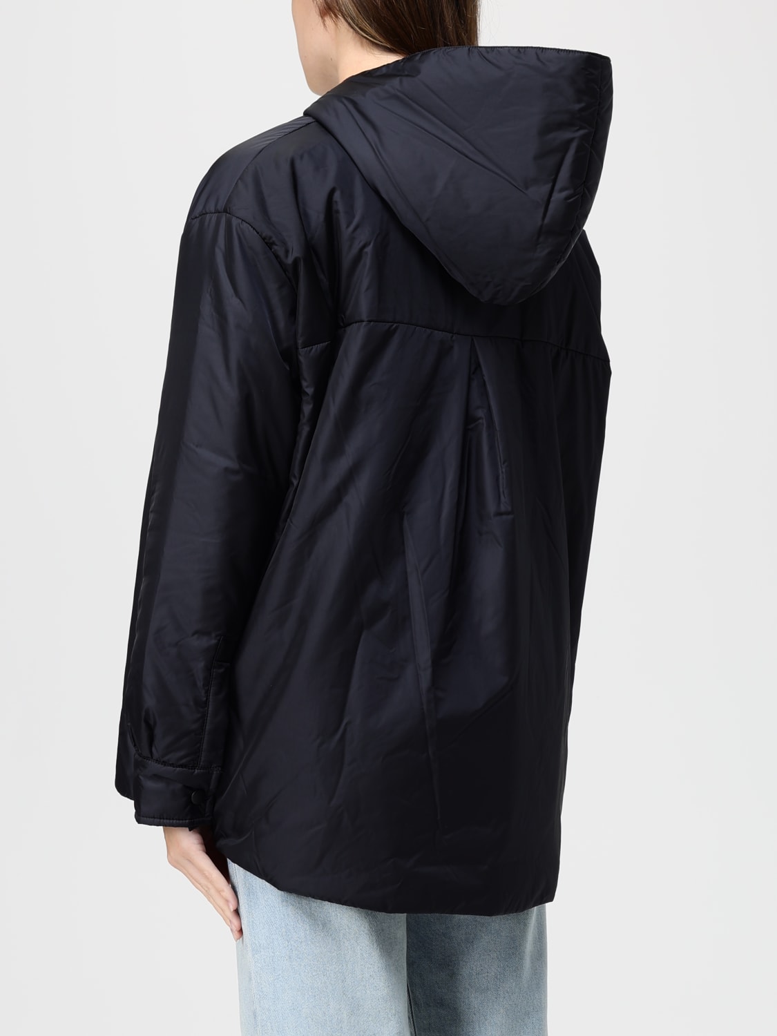 ASPESI GIACCA: Giubbino Beth in nylon con cappuccio Aspesi, Nero - Img 2