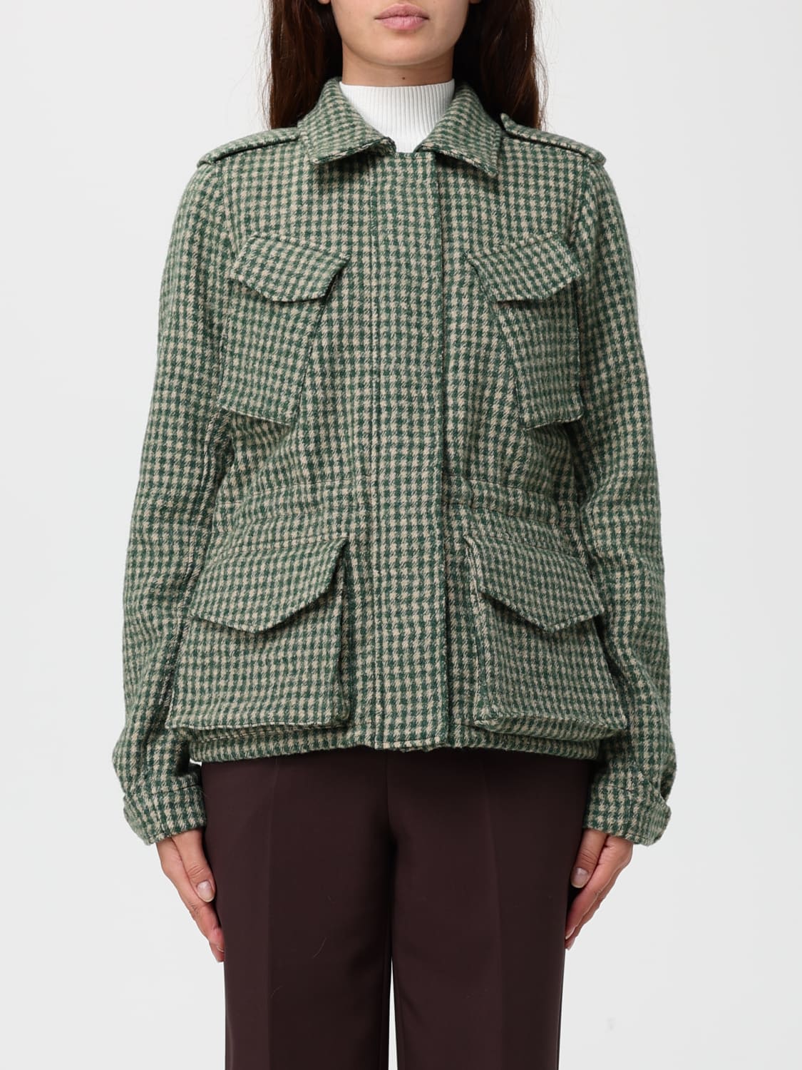 ASPESI COAT: Coat woman Aspesi, Green - Img 1