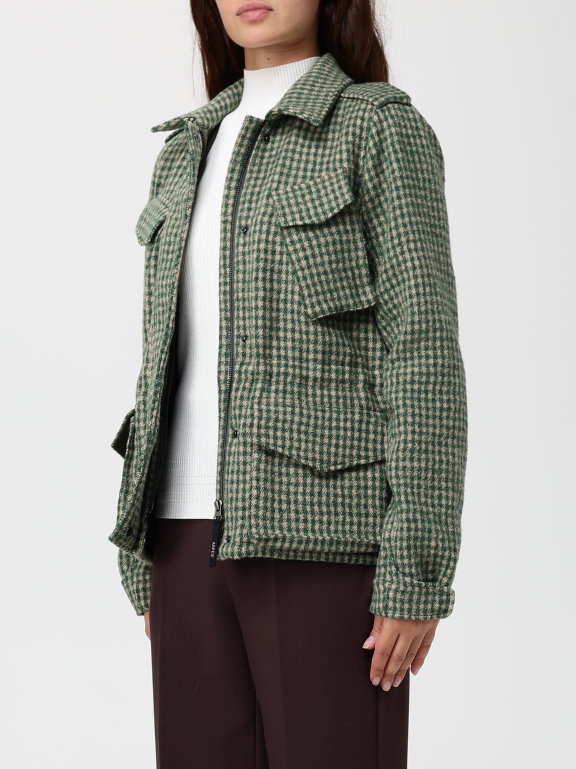 ASPESI COAT: Coat woman Aspesi, Green - Img 3