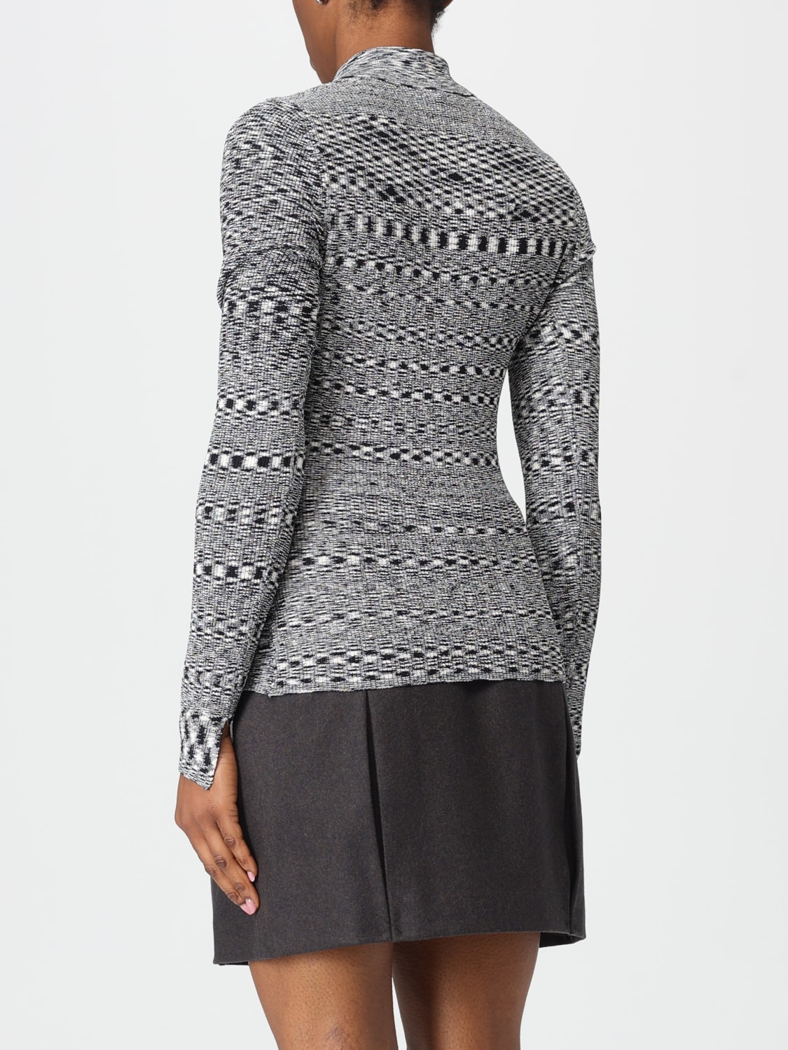 GANNI POLO SHIRT: Sweater woman Ganni, Black - Img 2