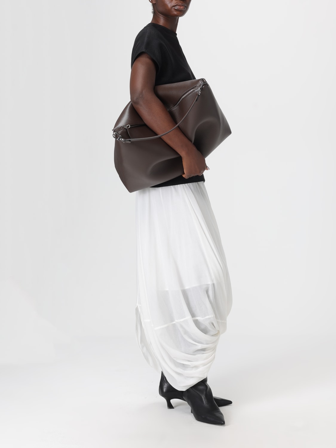 TOTEME SHOULDER BAG: Shoulder bag woman Toteme, Brown - Img 2