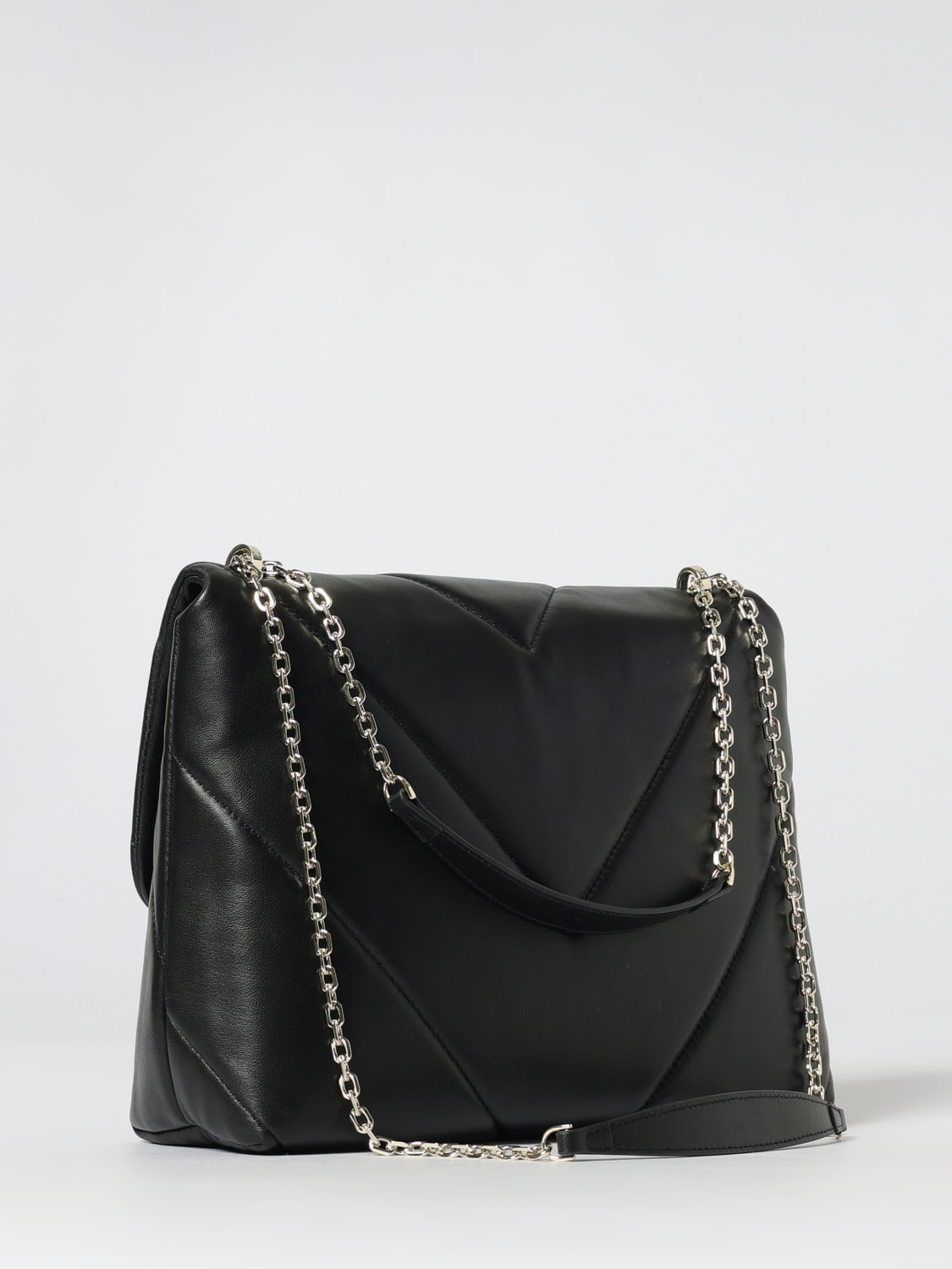 PATRIZIA PEPE BORSA A SPALLA: Borsa Patrizia Pepe in pelle trapuntata chevron , Nero - Img 2