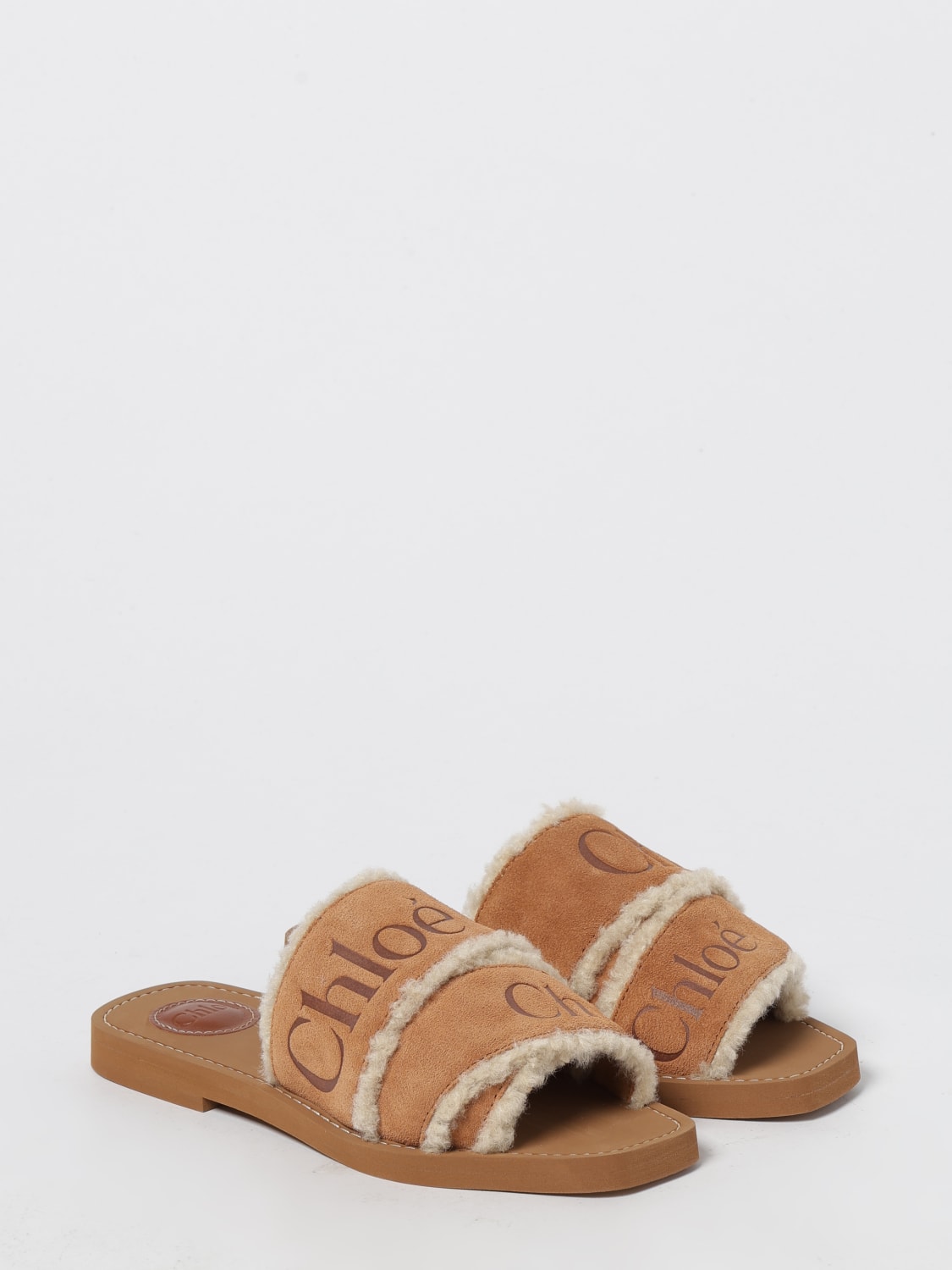 CHLOÉ HEELED SANDAL: Flat sandal woman ChloÉ, Brown - Img 2