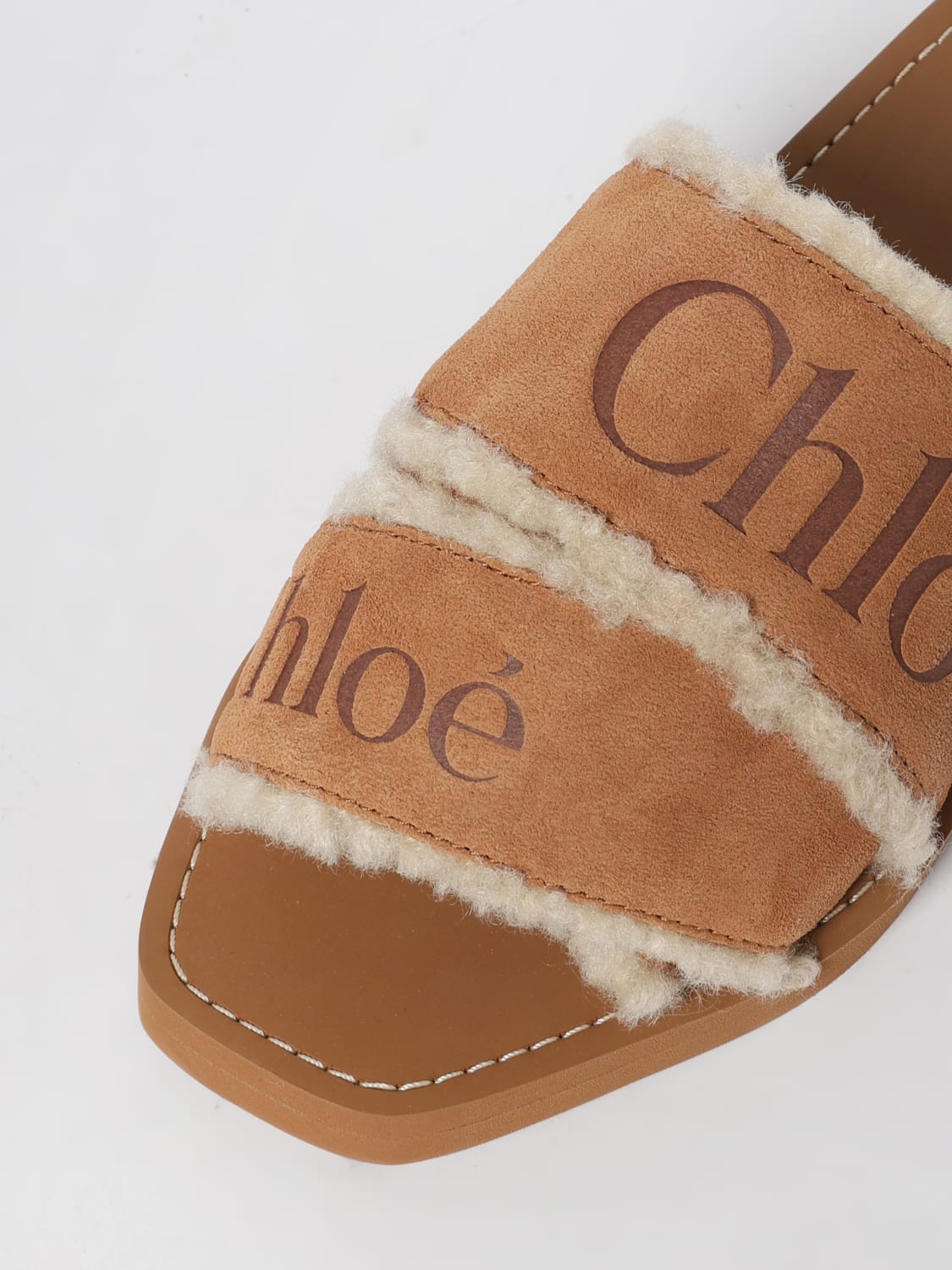 CHLOÉ HEELED SANDAL: Flat sandal woman ChloÉ, Brown - Img 4