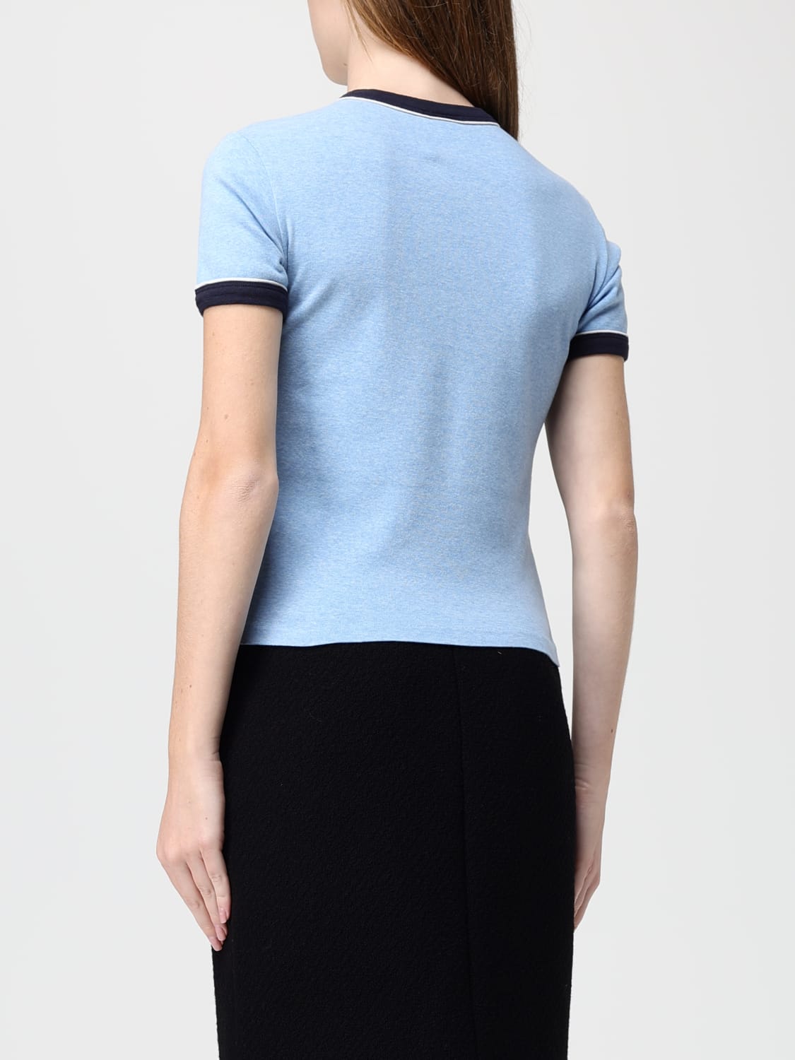 CHLOÉ T-SHIRTS: T-shirt Chloé in cotone con logo , Blue - Img 3