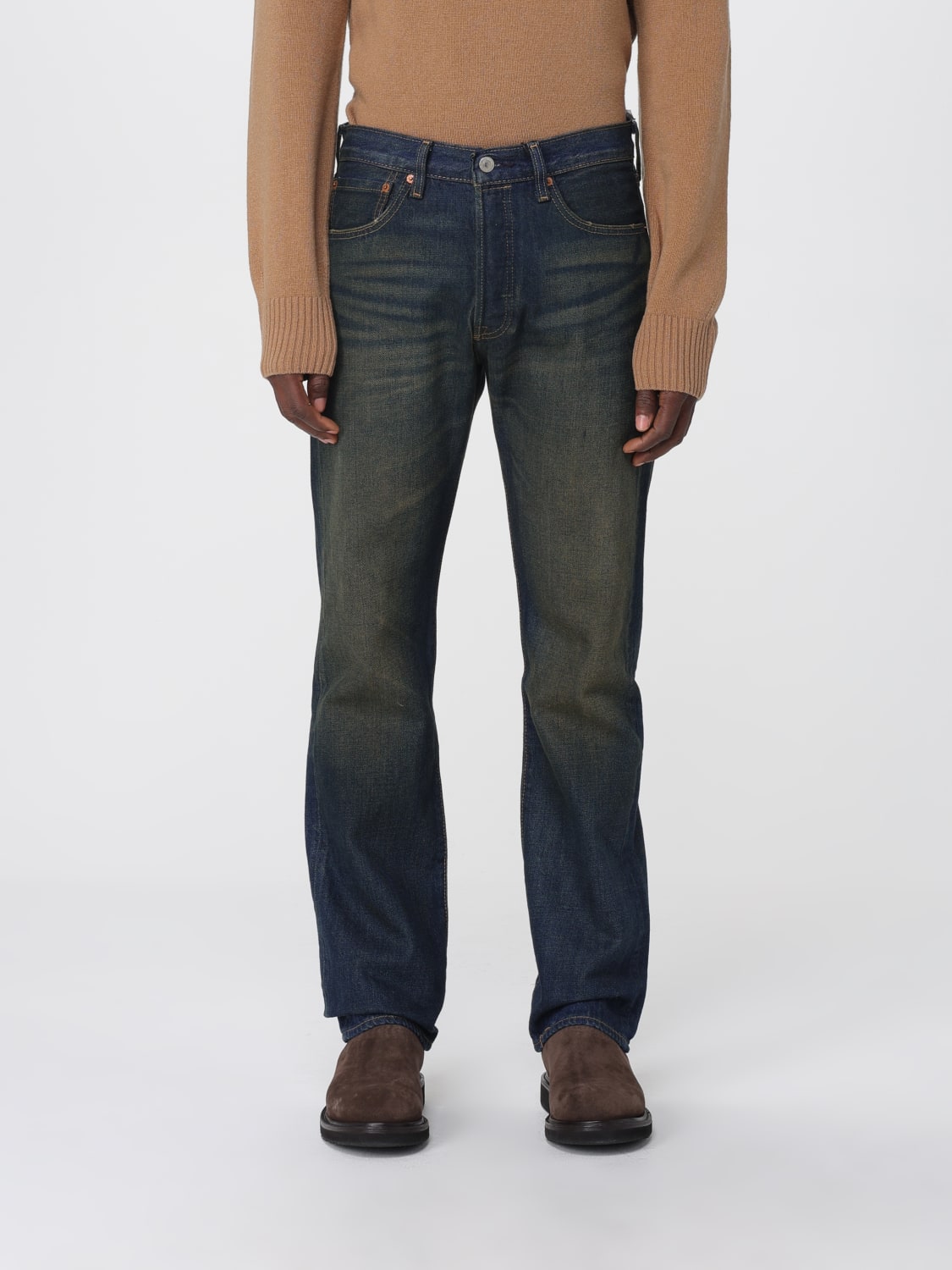 LEVI'S JEANS: Jeans effetto used Levi's in denim , Denim - Img 1