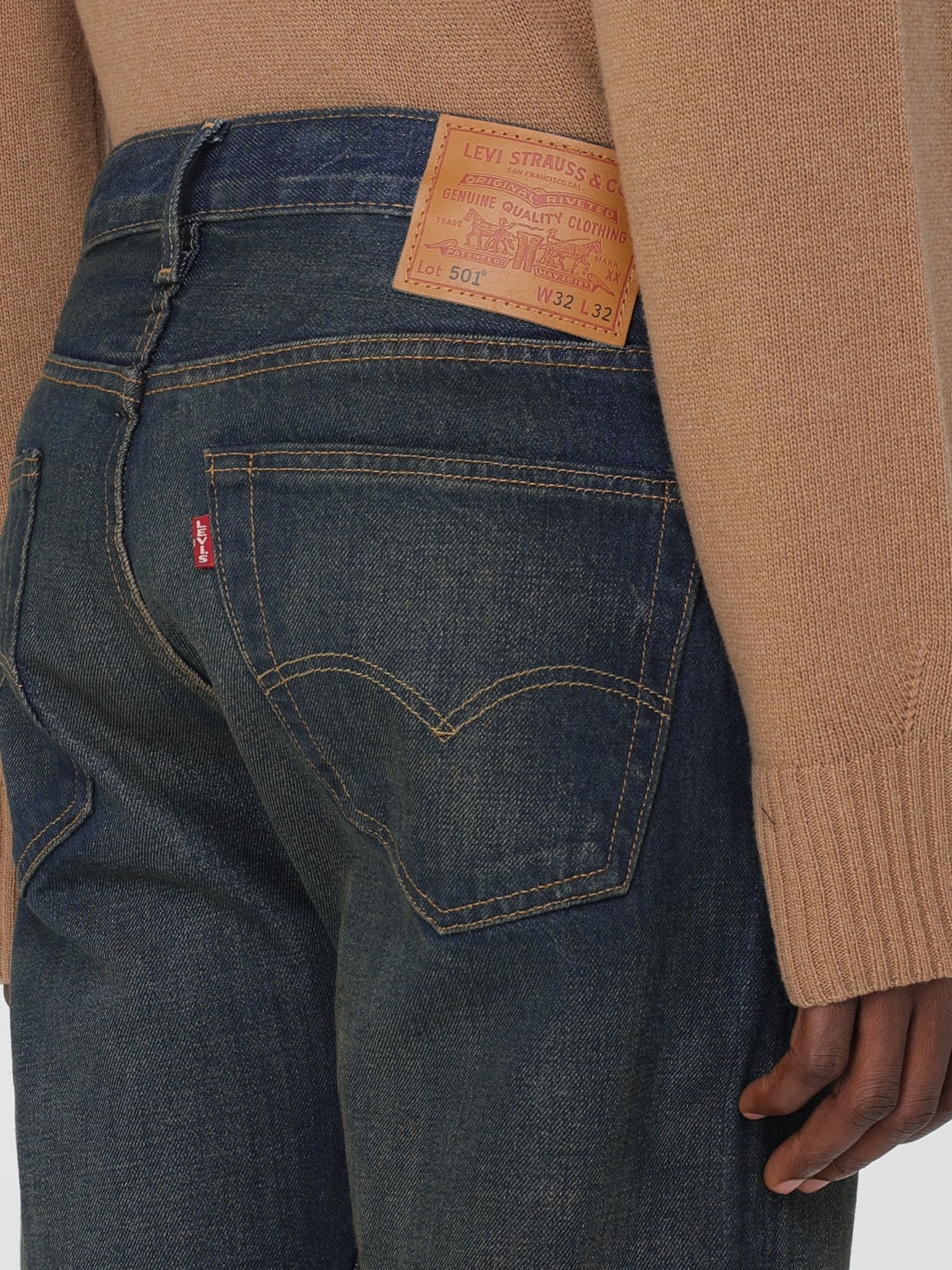 LEVI'S JEANS: Jeans effetto used Levi's in denim , Denim - Img 3