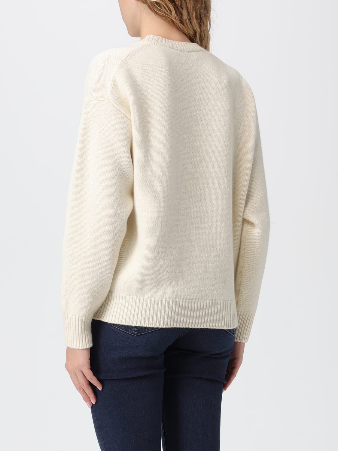 LACOSTE SWEATER: Sweater woman Lacoste, Beige - Img 2