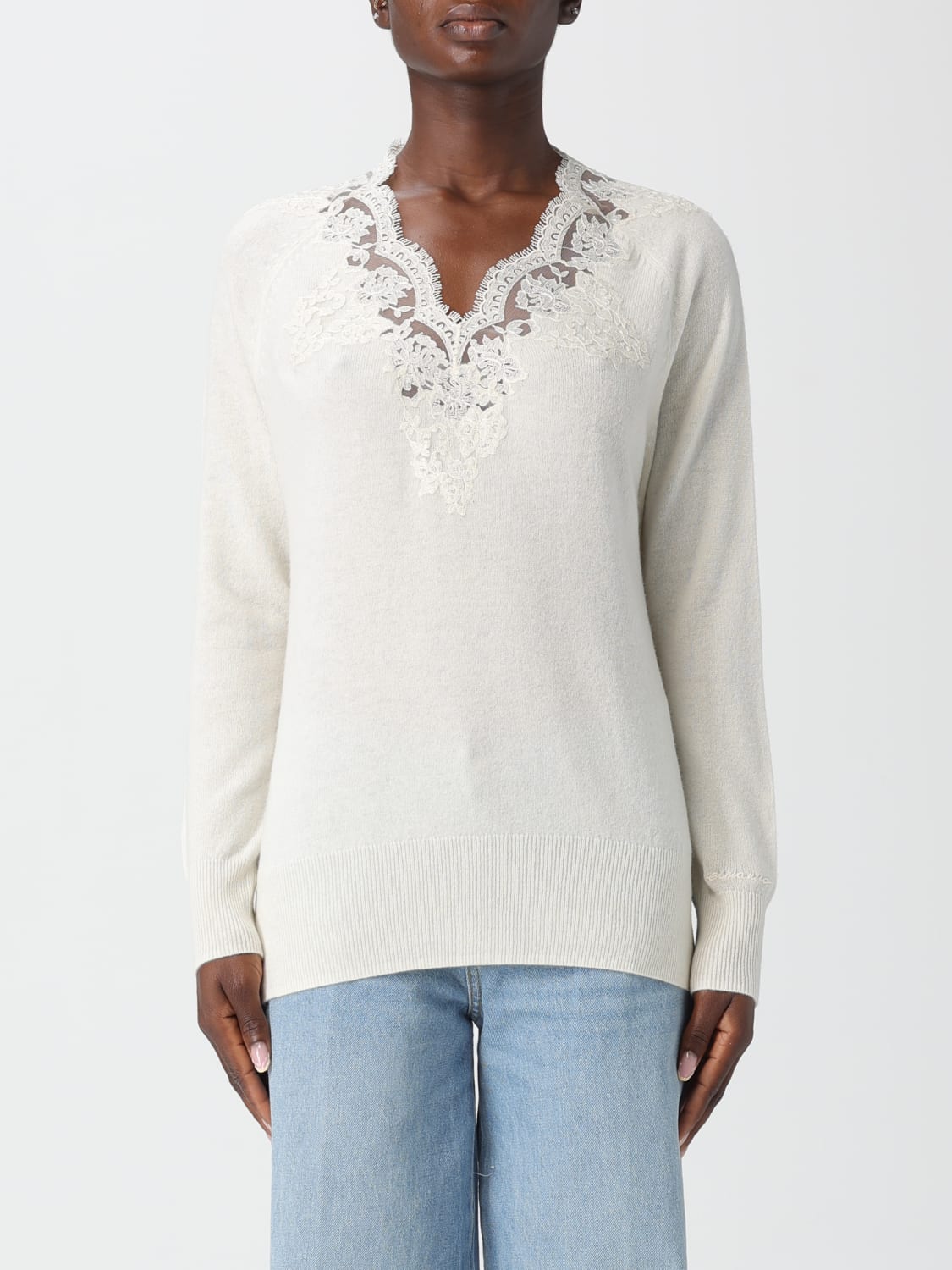 ERMANNO FIRENZE JUMPER: Jumper woman Ermanno Firenze, Beige - Img 1