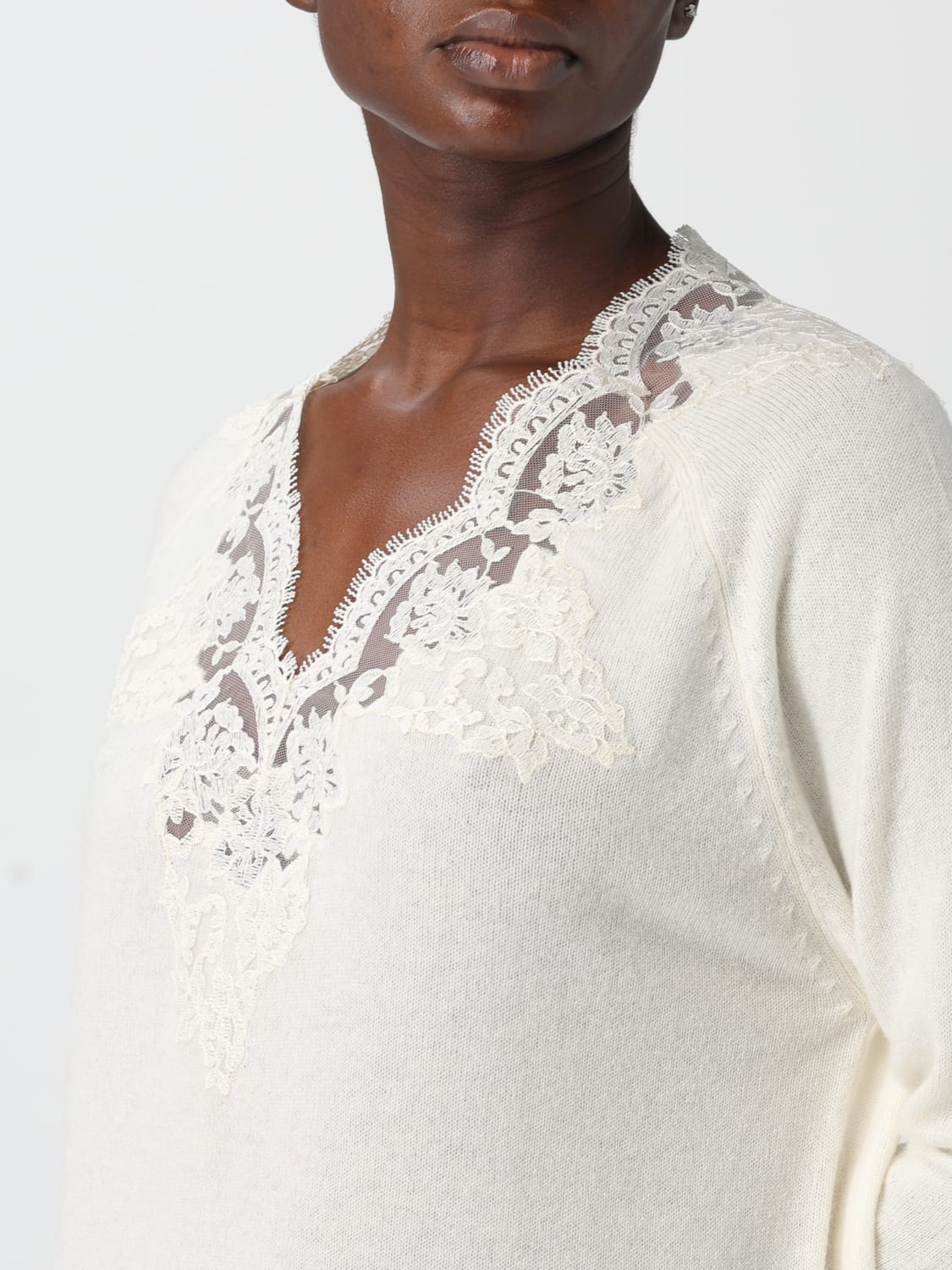 ERMANNO FIRENZE JUMPER: Jumper woman Ermanno Firenze, Beige - Img 3