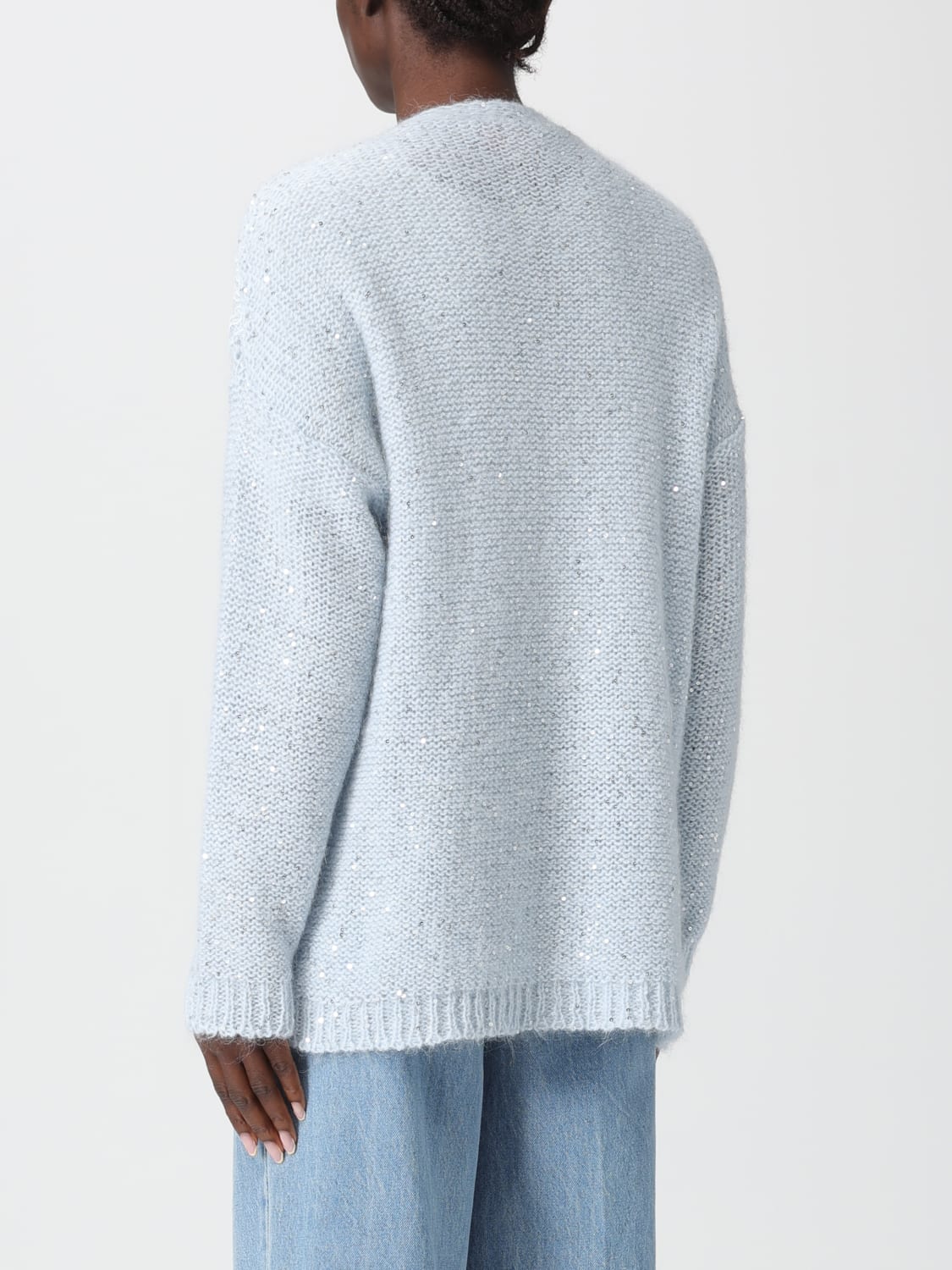 ERMANNO FIRENZE JERSEY: Cárdigan mujer Ermanno Firenze, Azul Claro - Img 2