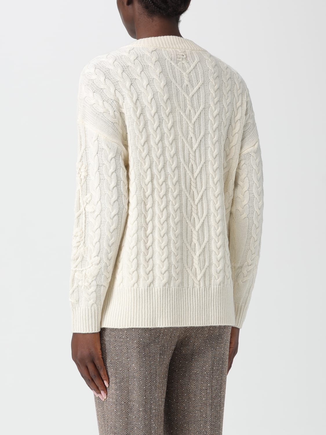 ERMANNO FIRENZE SWEATER: Sweater woman Ermanno Firenze, Beige - Img 2