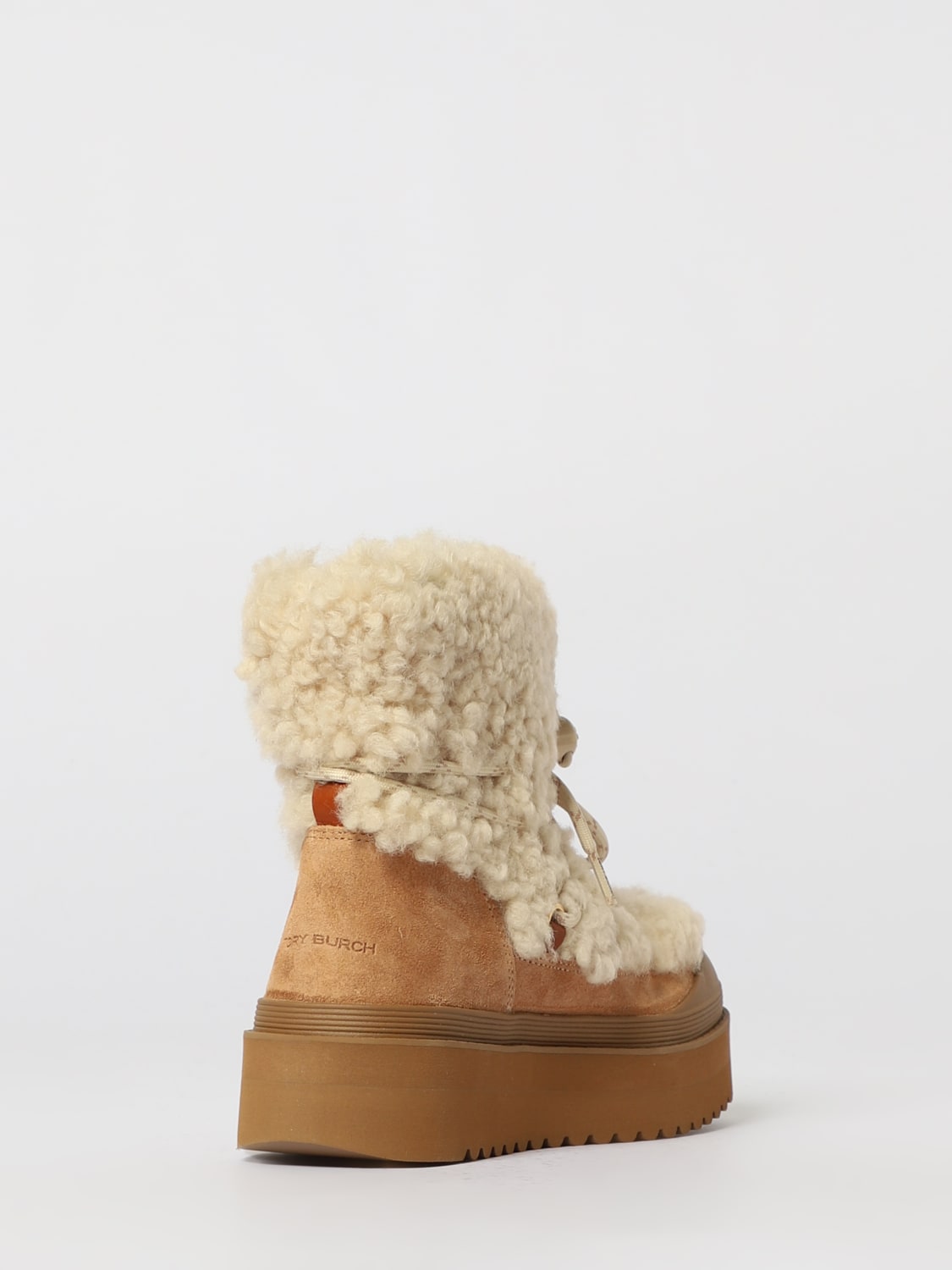 TORY BURCH BOOTS: Flat ankle boot woman Tory Burch, Beige - Img 3