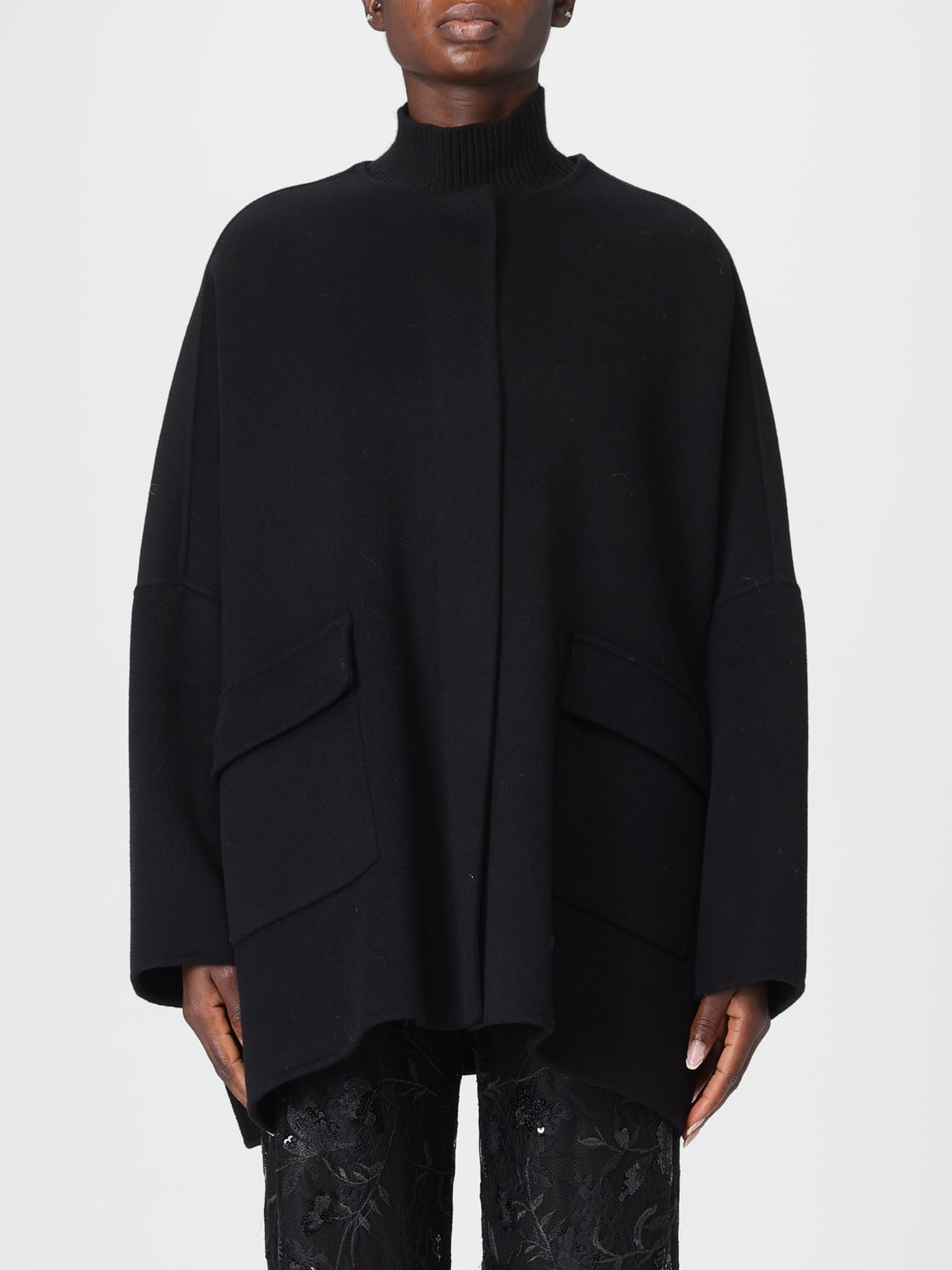 ERMANNO FIRENZE 大衣: 外套 女士 Ermanno Firenze, 黑色 - Img 1