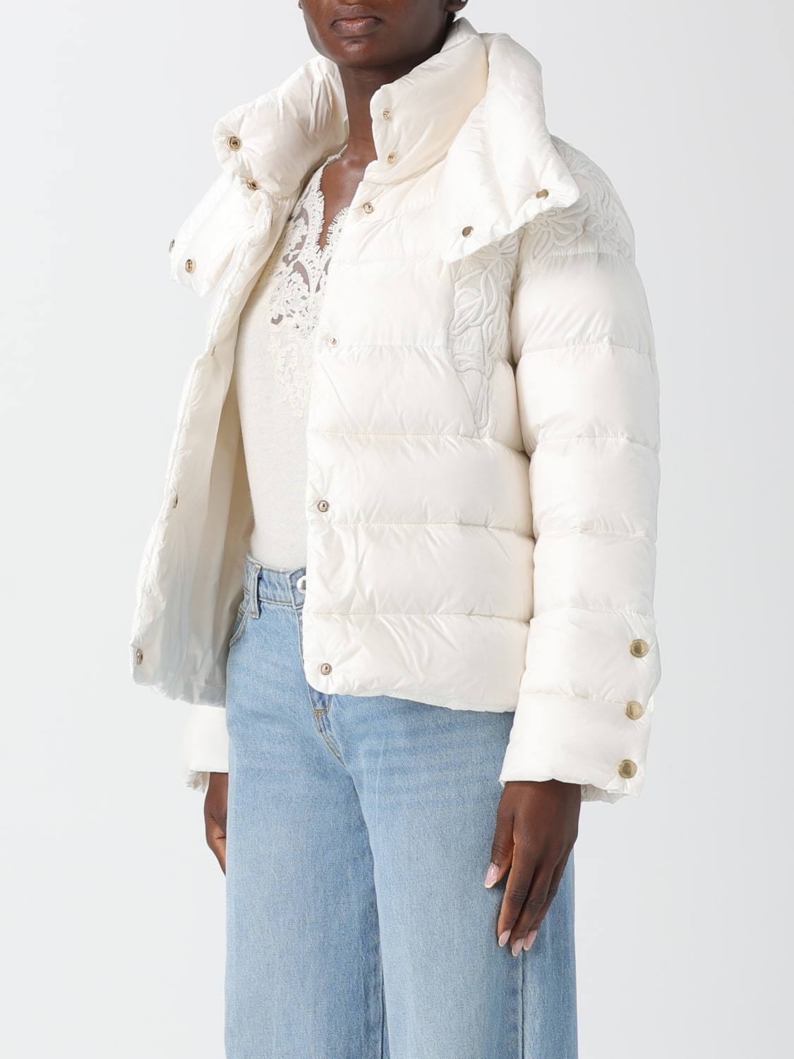 ERMANNO FIRENZE JACKET: Jacket woman Ermanno Firenze, Beige - Img 3