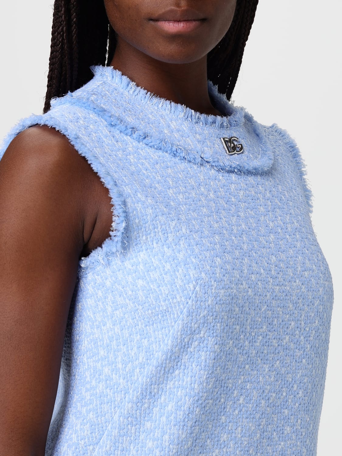 DOLCE & GABBANA ROBE: Robe femme Dolce & Gabbana, Bleu Azur - Img 4